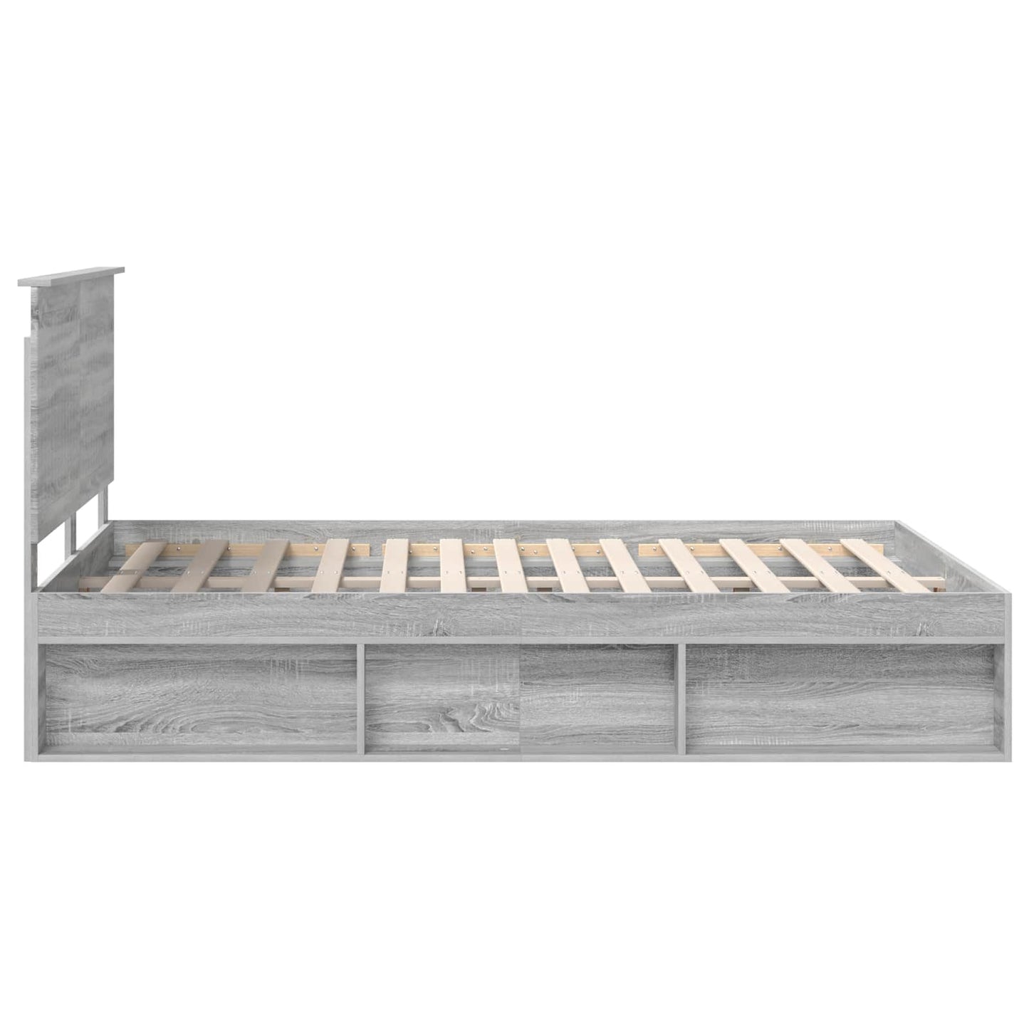 Bedframe Grijs Sonoma 140 x 200 cm Massief grenenhout is nu te koop bij PeponiXL, paradijselijk wonen!