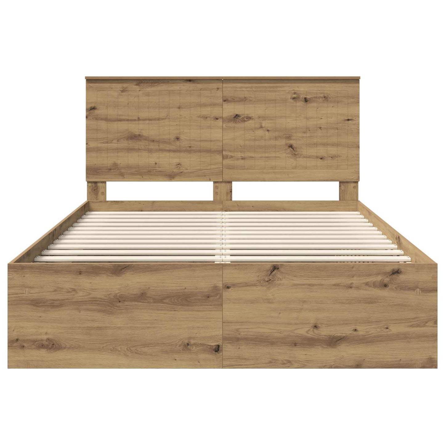 Bedframe Ambachtelijk eiken 140 x 190 cm Massief grenenhout is nu te koop bij PeponiXL, paradijselijk wonen!