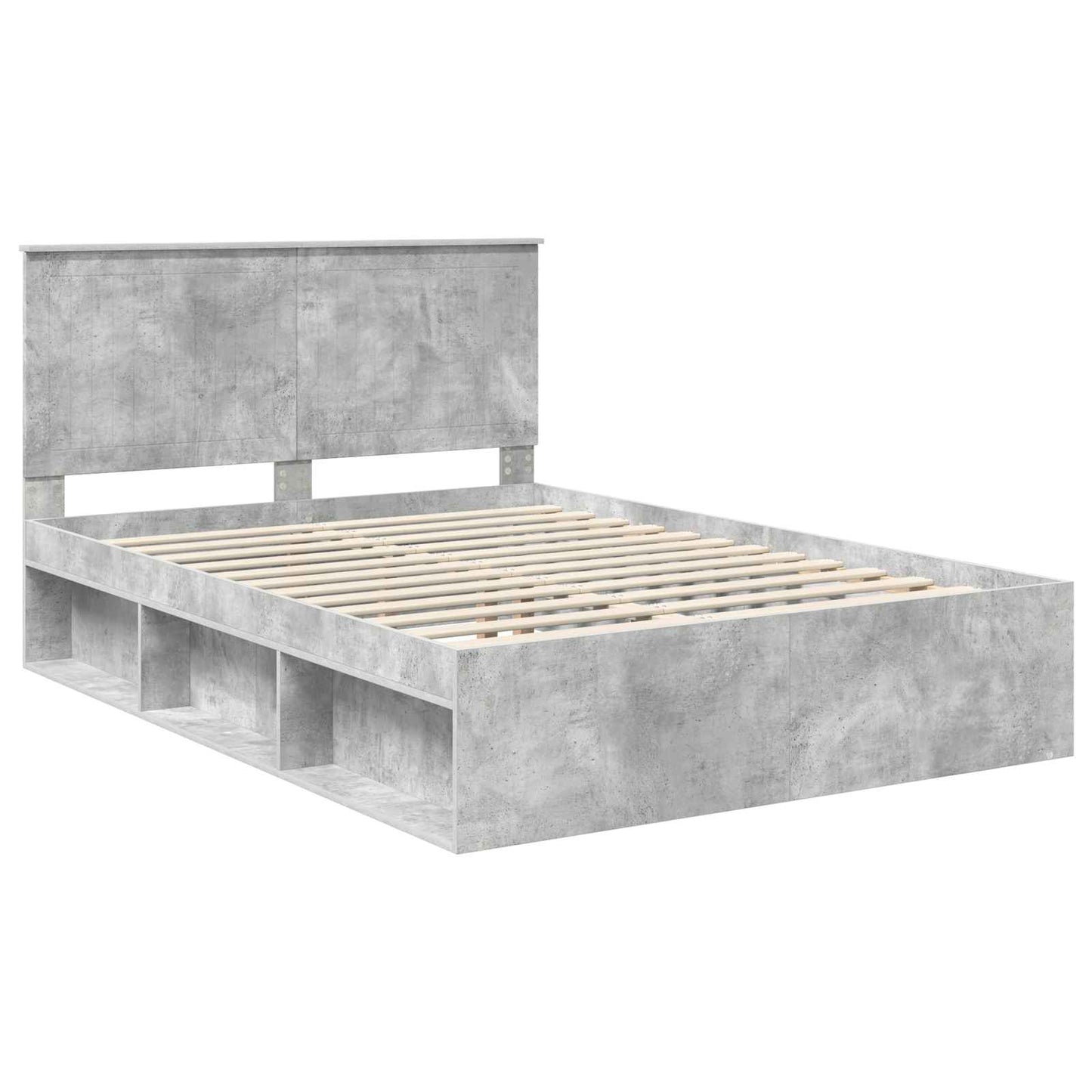 Bedframe Concerte Grijs 135 x 190 cm Massief grenenhout is nu te koop bij PeponiXL, paradijselijk wonen!