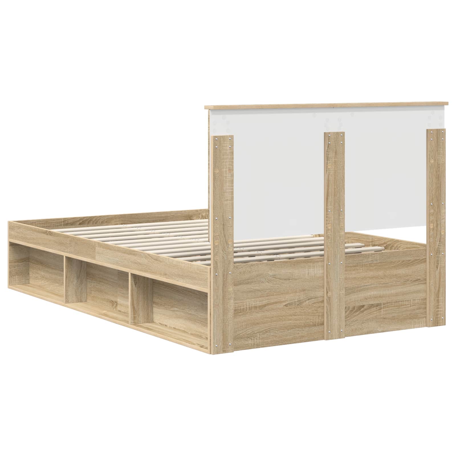 Bedframe met hoofdeinde Sonoma 120 x 200 cm Massief grenenhout is nu te koop bij PeponiXL, paradijselijk wonen!