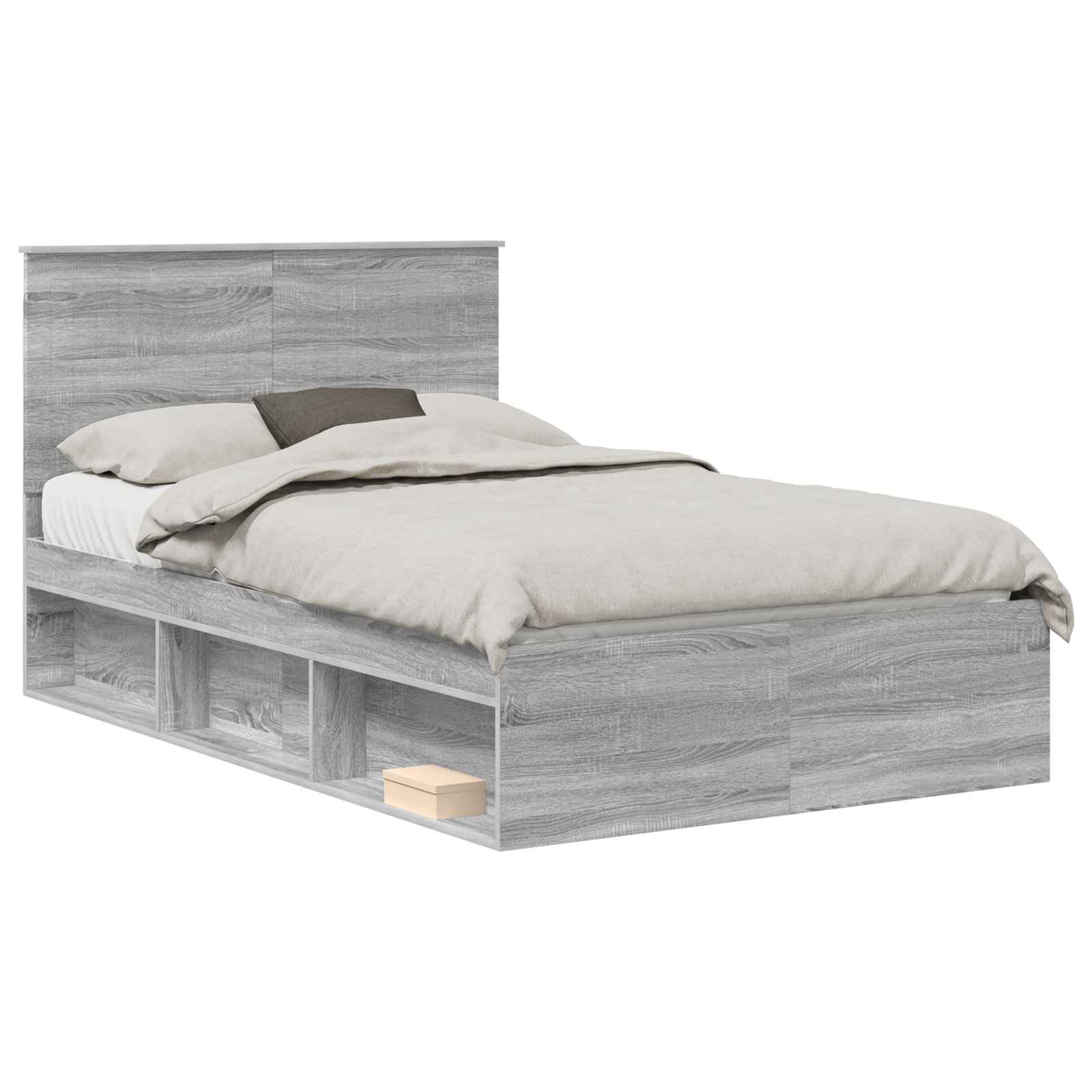 Bedframe Grijs Sonoma 120 x 200 cm Massief grenenhout is nu te koop bij PeponiXL, paradijselijk wonen!