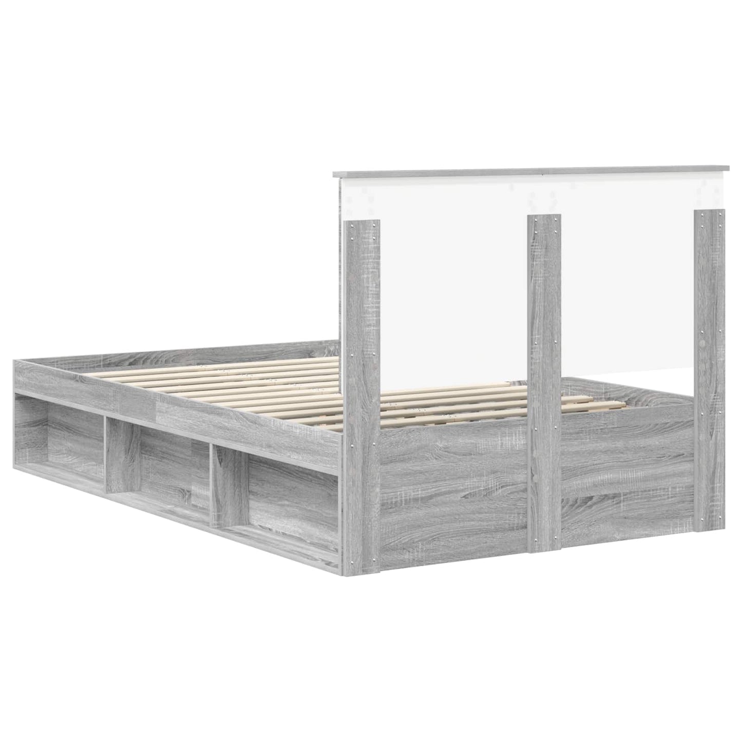 Bedframe Grijs Sonoma 120 x 200 cm Massief grenenhout is nu te koop bij PeponiXL, paradijselijk wonen!