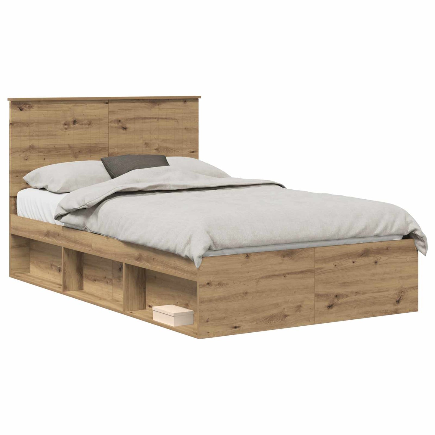 Bedframe Ambachtelijk eiken 120 x 200 cm Massief grenenhout is nu te koop bij PeponiXL, paradijselijk wonen!