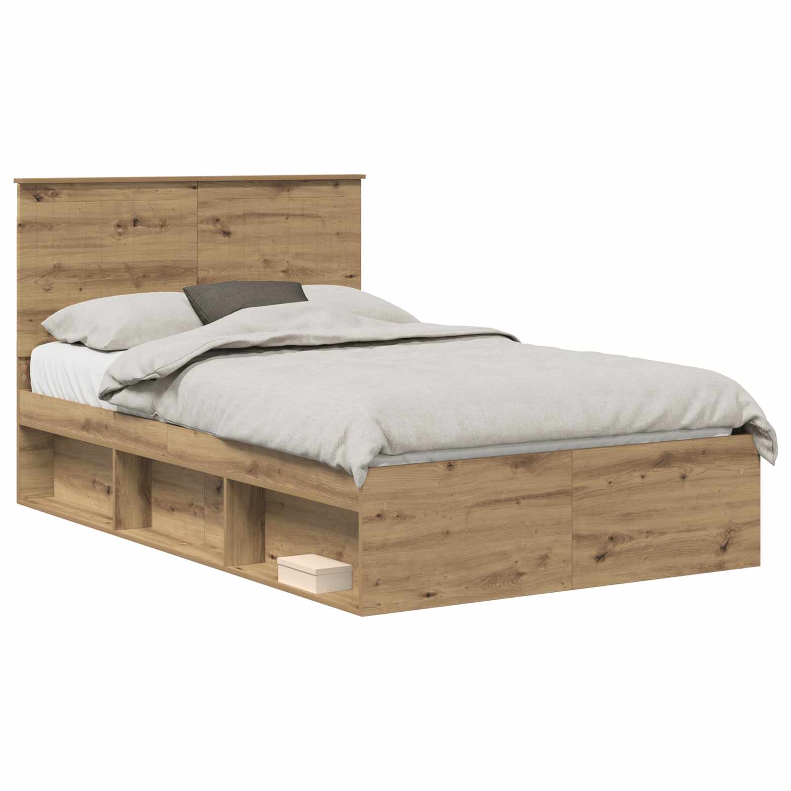 Bedframe Ambachtelijk eiken 120 x 200 cm Massief grenenhout is nu te koop bij PeponiXL, paradijselijk wonen!