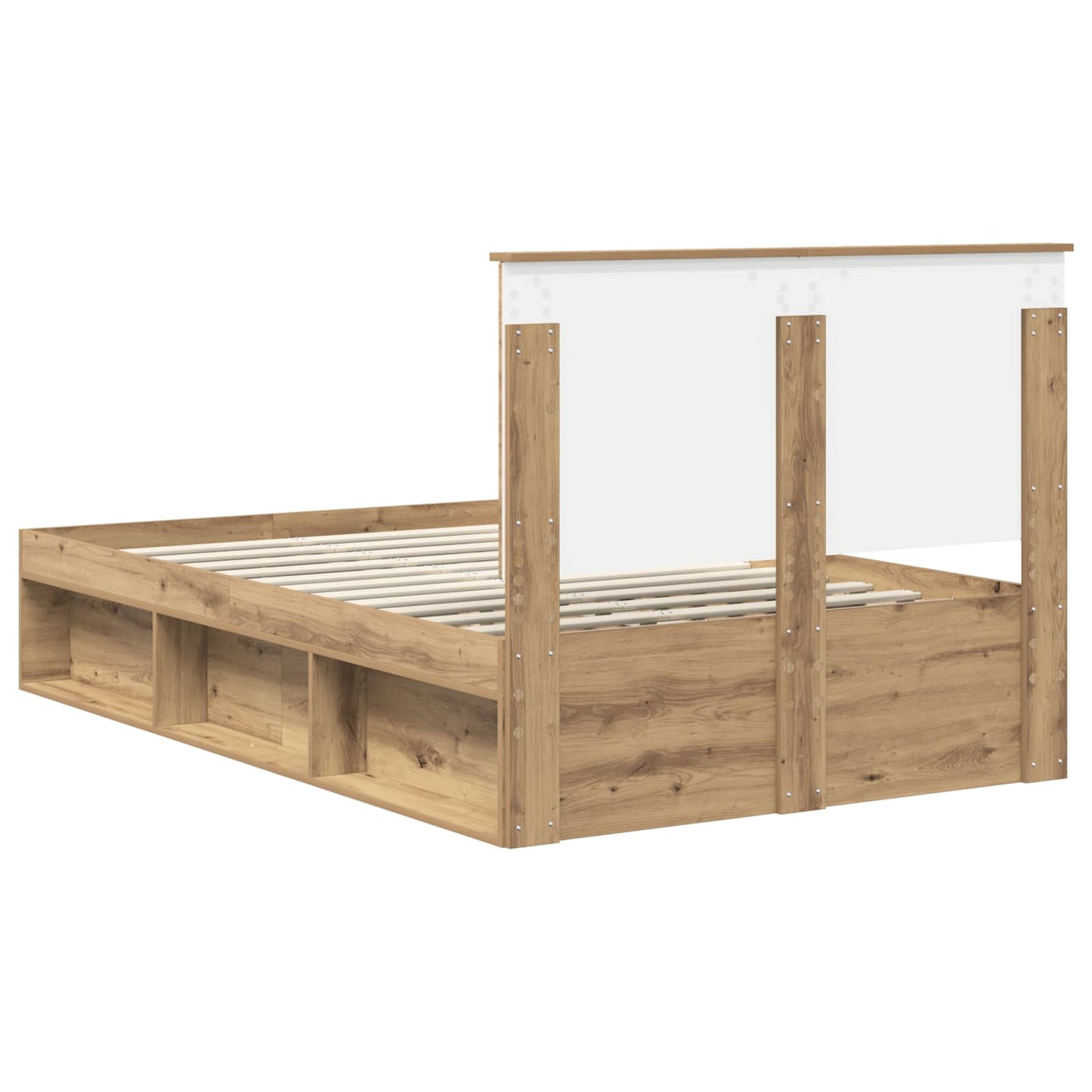 Bedframe Ambachtelijk eiken 120 x 200 cm Massief grenenhout is nu te koop bij PeponiXL, paradijselijk wonen!