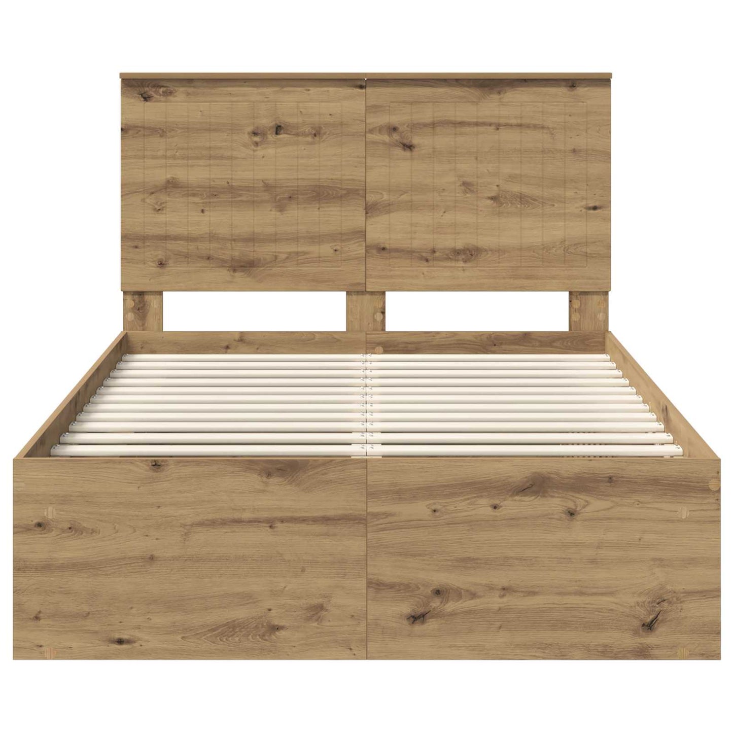 Bedframe Ambachtelijk eiken 120 x 200 cm Massief grenenhout is nu te koop bij PeponiXL, paradijselijk wonen!