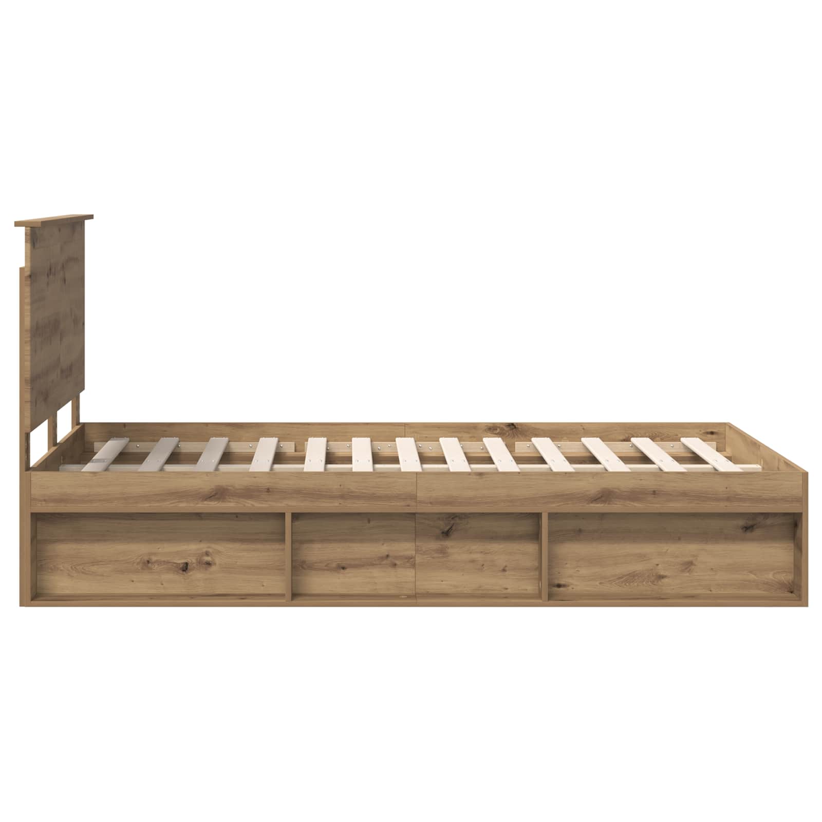 Bedframe Ambachtelijk eiken 120 x 200 cm Massief grenenhout is nu te koop bij PeponiXL, paradijselijk wonen!
