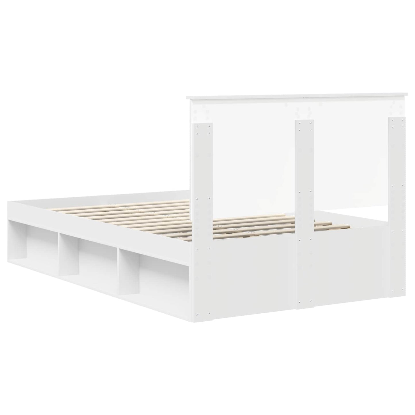 Bedframe met hoofdeinde Wit 120 x 190 cm Massief grenenhout is nu te koop bij PeponiXL, paradijselijk wonen!