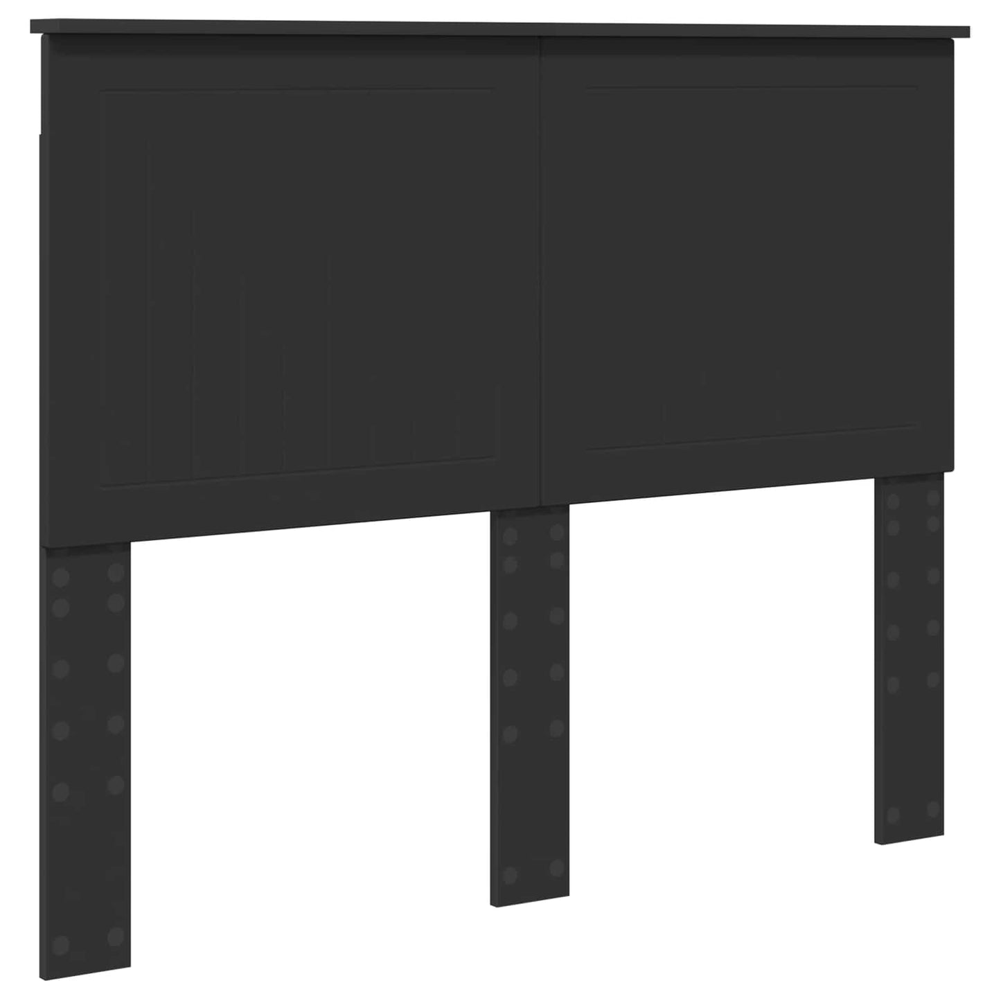 Bedframe met hoofdeinde Zwart 120 x 190 cm Massief grenenhout is nu te koop bij PeponiXL, paradijselijk wonen!
