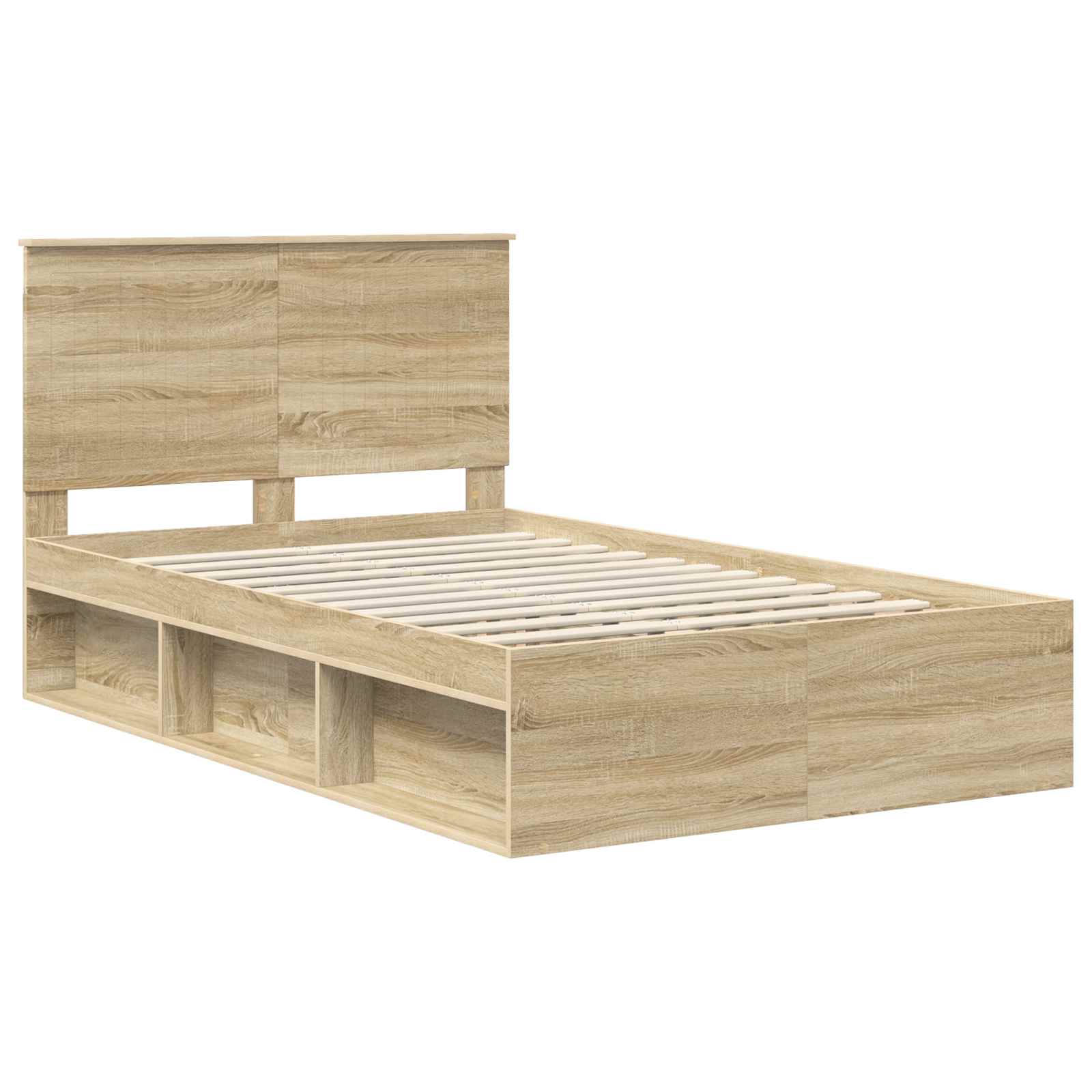 Bedframe met hoofdeinde Sonoma 120 x 190 cm Massief grenenhout is nu te koop bij PeponiXL, paradijselijk wonen!