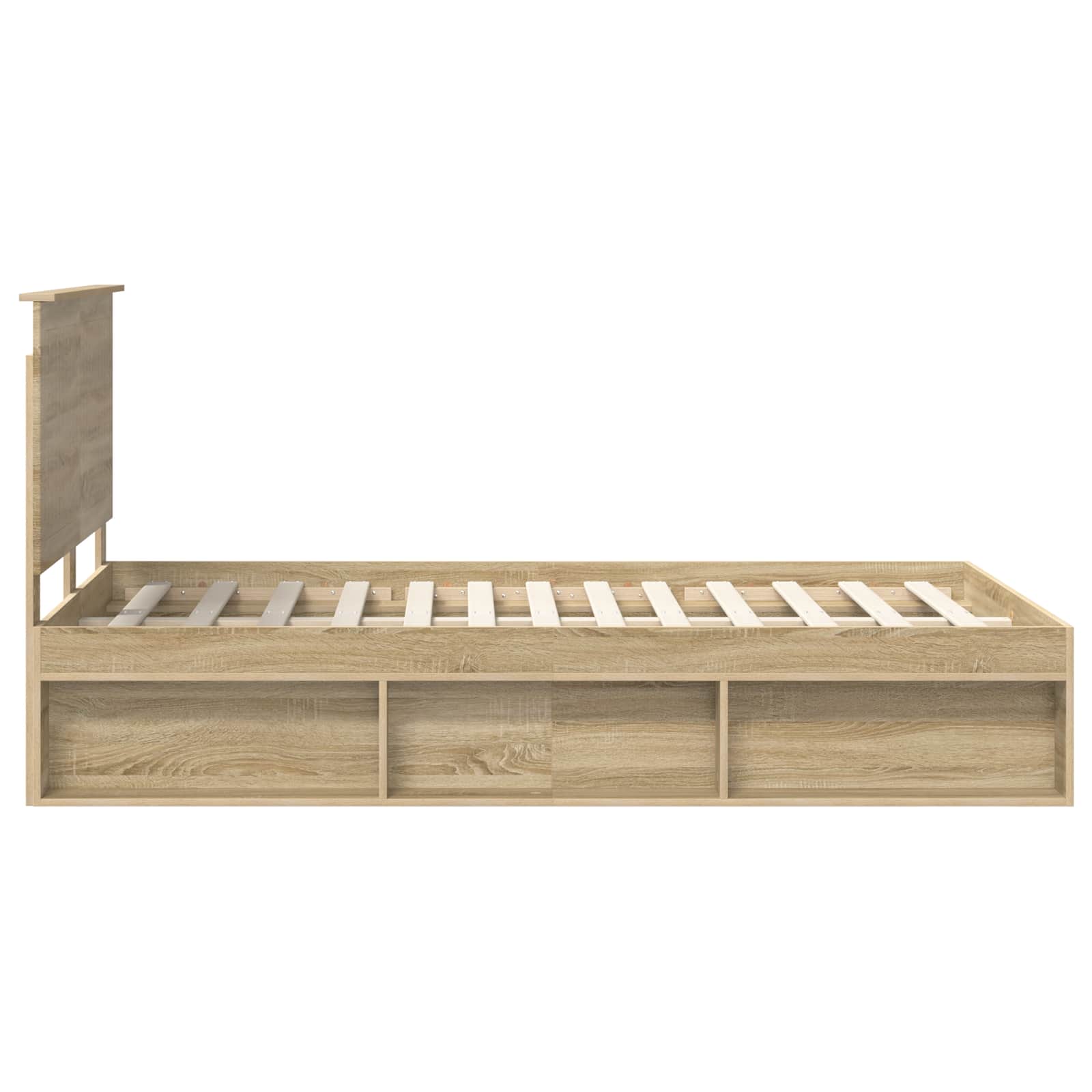 Bedframe met hoofdeinde Sonoma 120 x 190 cm Massief grenenhout is nu te koop bij PeponiXL, paradijselijk wonen!