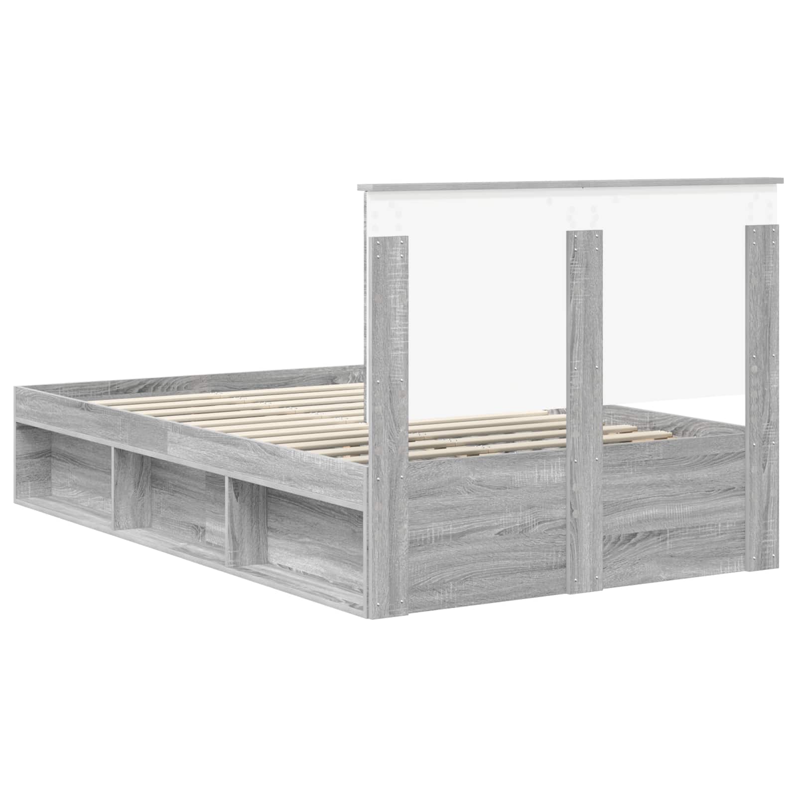 Bedframe Grijs Sonoma 120 x 190 cm Massief grenenhout is nu te koop bij PeponiXL, paradijselijk wonen!