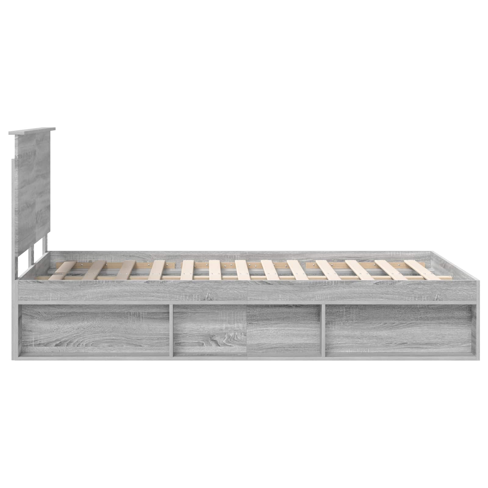 Bedframe Grijs Sonoma 120 x 190 cm Massief grenenhout is nu te koop bij PeponiXL, paradijselijk wonen!