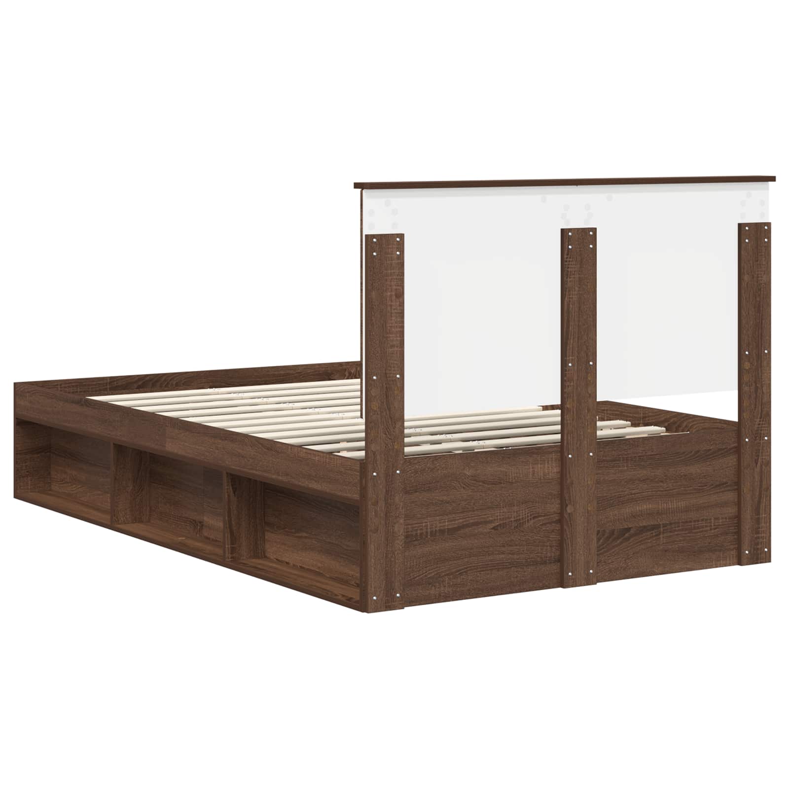 Bedframe Bruin Eiken 120 x 190 cm Massief grenenhout is nu te koop bij PeponiXL, paradijselijk wonen!