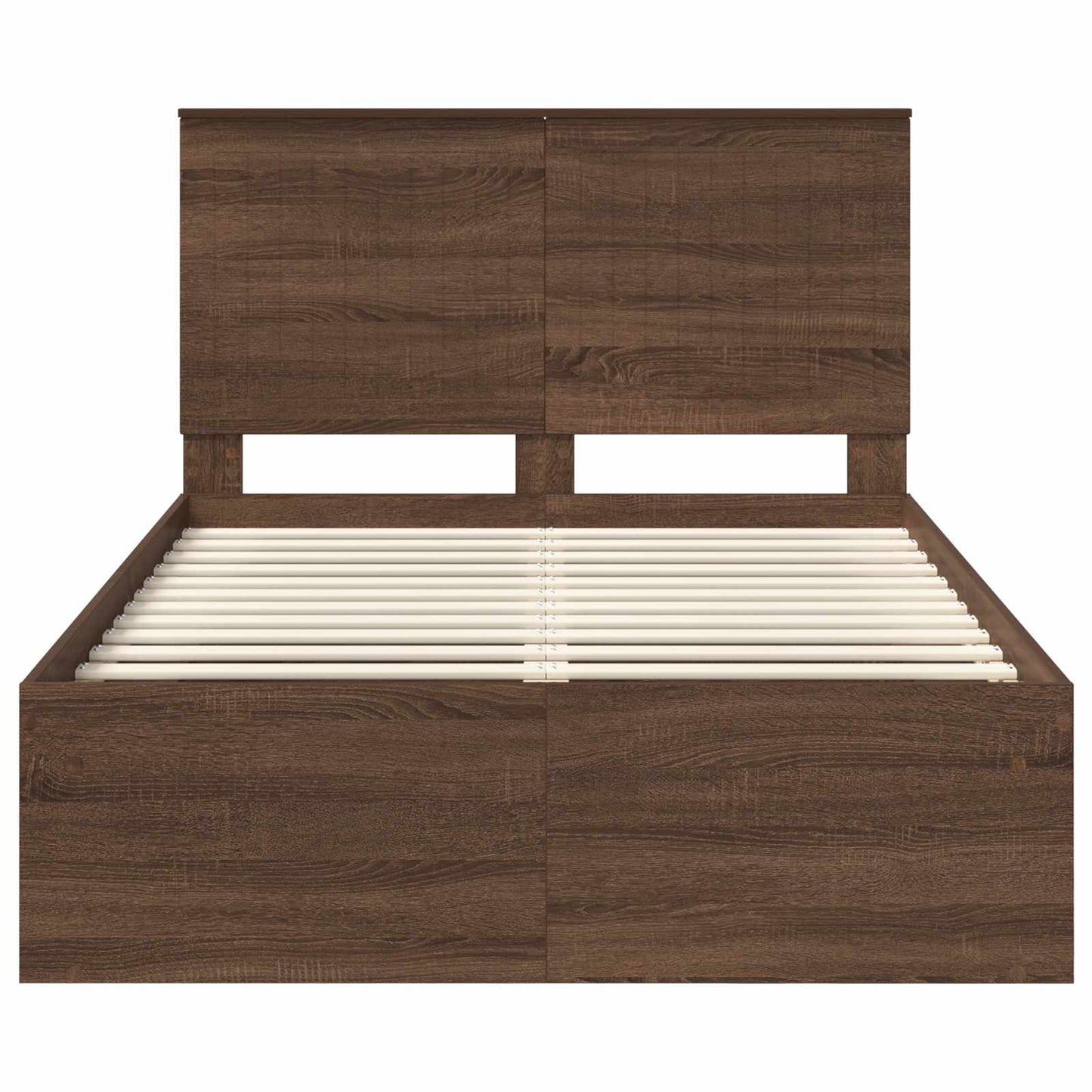 Bedframe Bruin Eiken 120 x 190 cm Massief grenenhout is nu te koop bij PeponiXL, paradijselijk wonen!