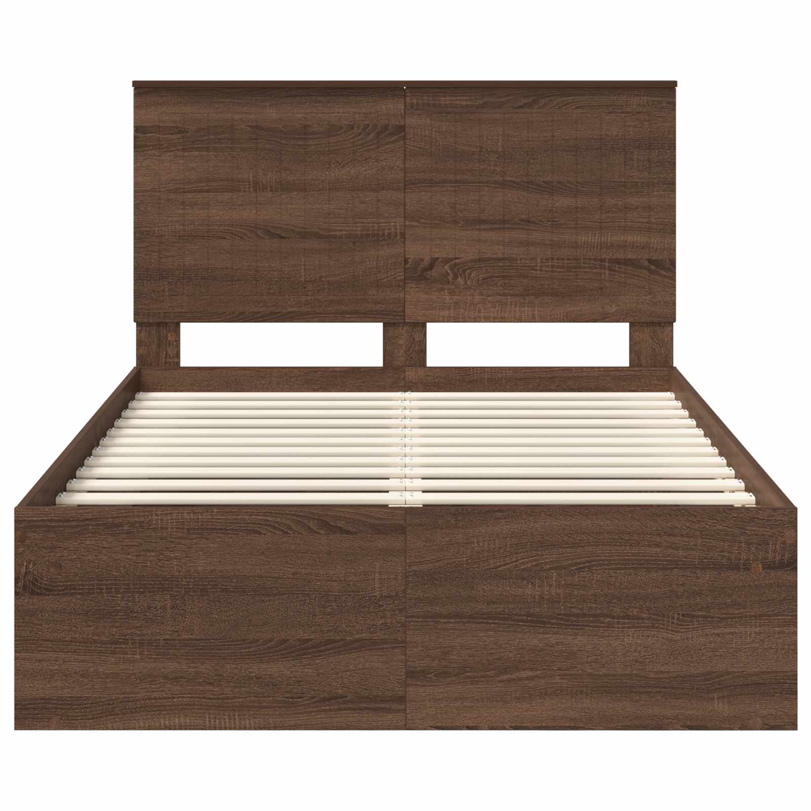 Bedframe Bruin Eiken 120 x 190 cm Massief grenenhout is nu te koop bij PeponiXL, paradijselijk wonen!