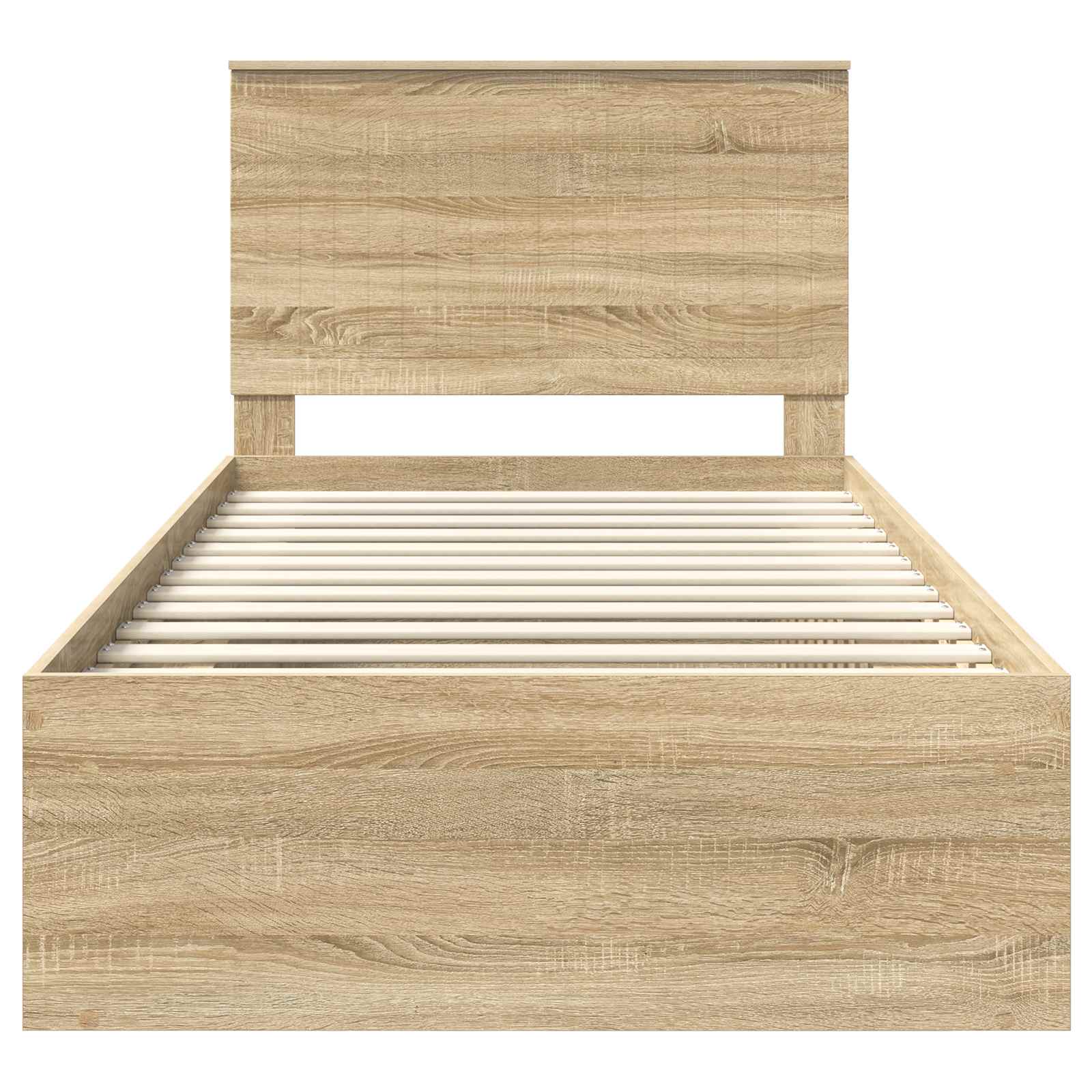 Bedframe met hoofdeinde Sonoma 100 x 200 cm Massief grenenhout is nu te koop bij PeponiXL, paradijselijk wonen!
