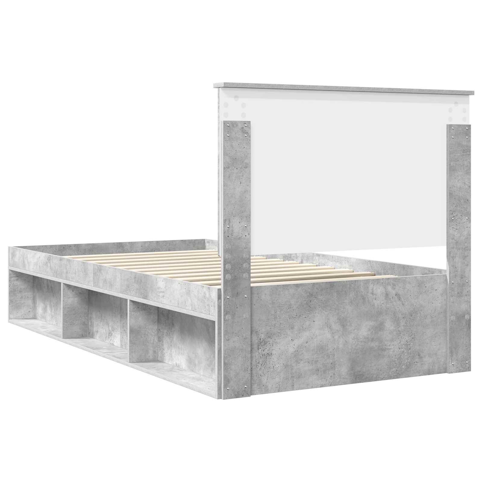 Bedframe Concerte Grijs 100 x 200 cm Massief grenenhout is nu te koop bij PeponiXL, paradijselijk wonen!