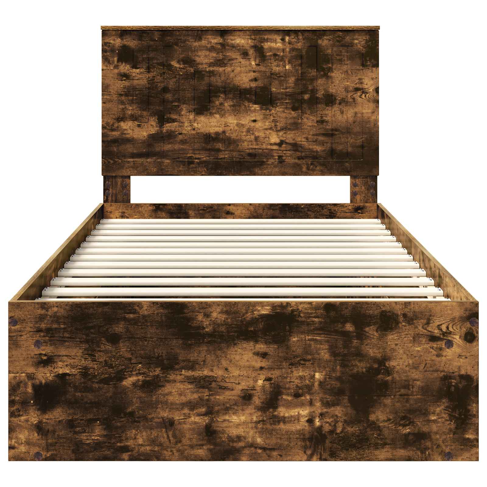 Bedframe Gerookt eiken 100 x 200 cm Massief grenenhout is nu te koop bij PeponiXL, paradijselijk wonen!