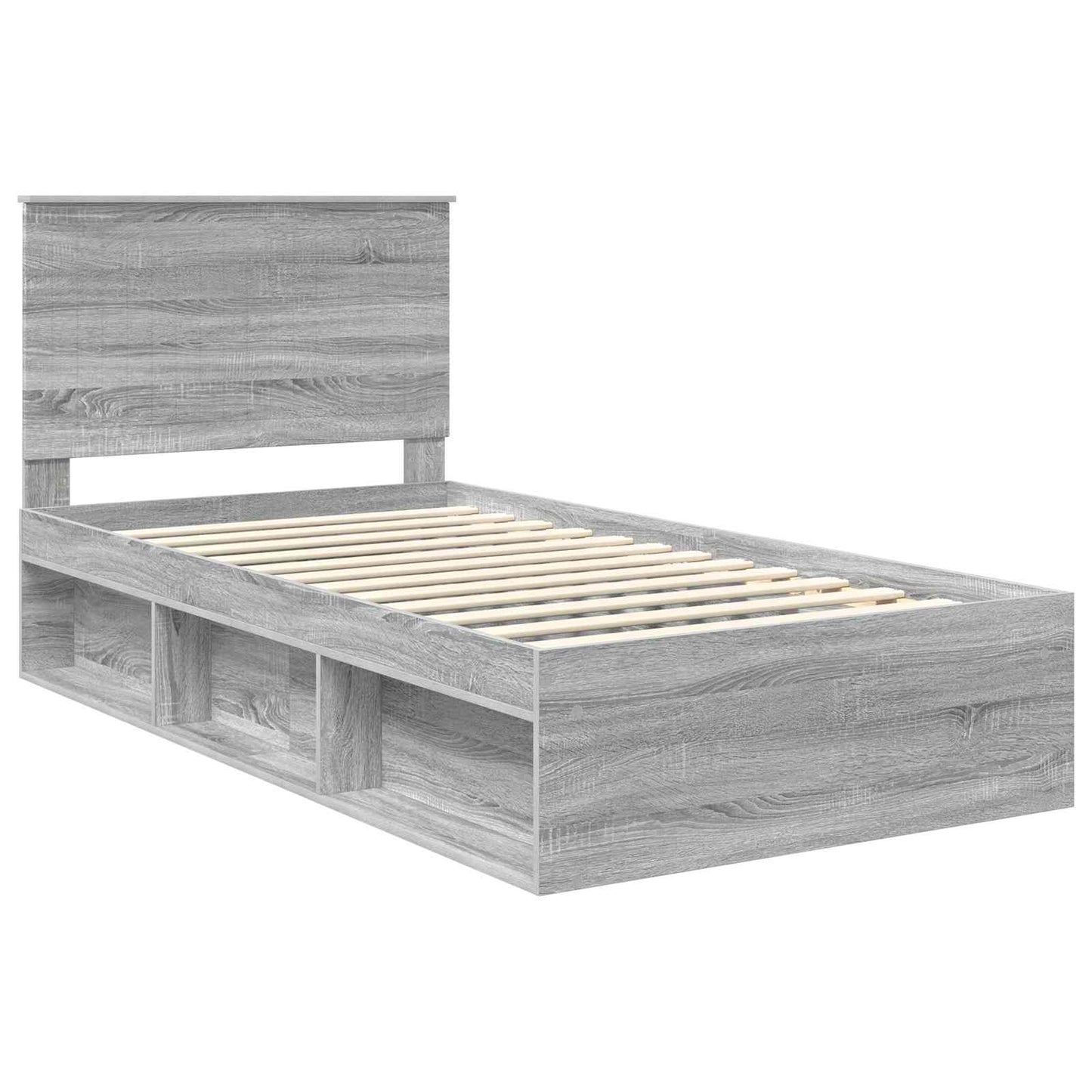 Bedframe Grijs Sonoma 100 x 200 cm Massief grenenhout is nu te koop bij PeponiXL, paradijselijk wonen!