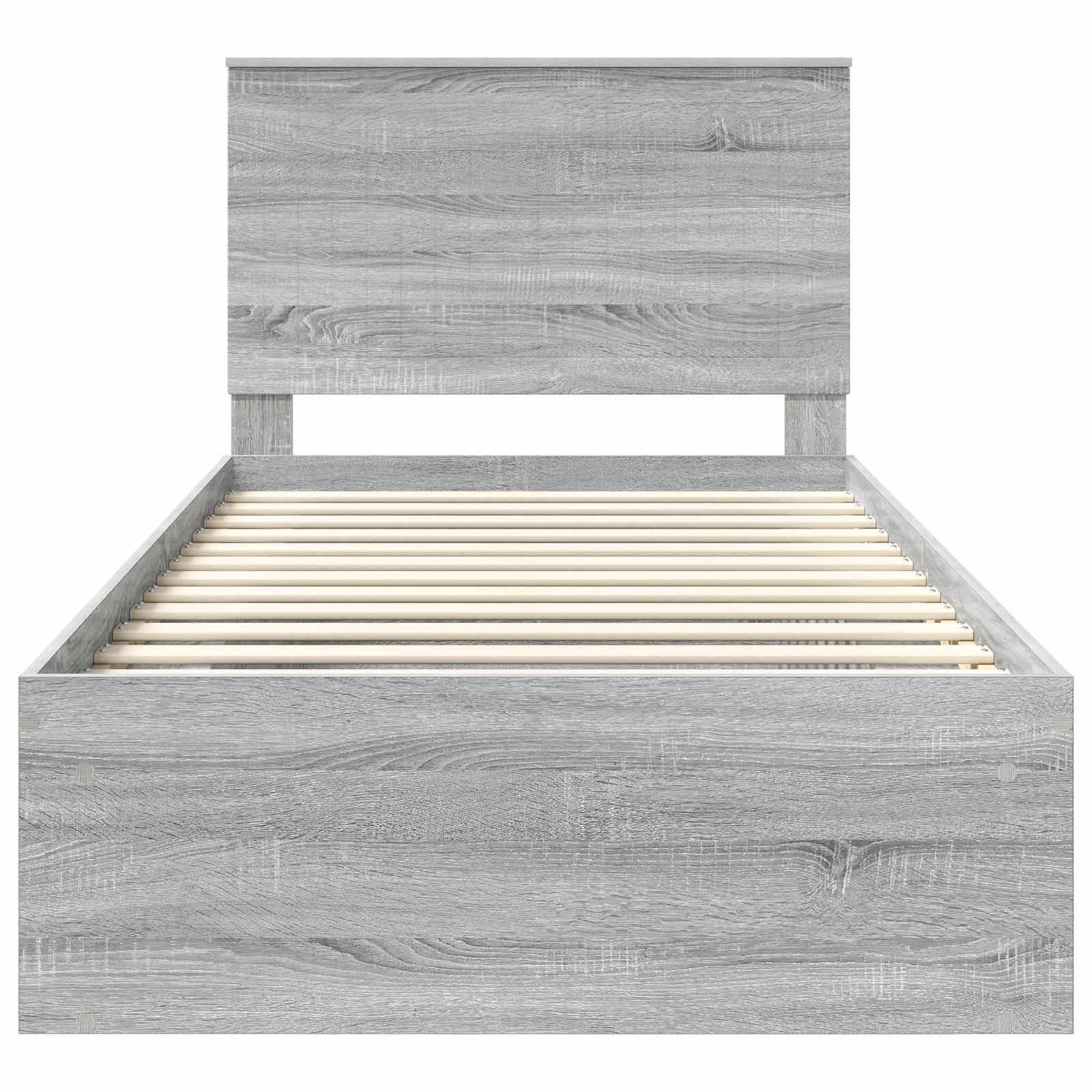 Bedframe Grijs Sonoma 100 x 200 cm Massief grenenhout is nu te koop bij PeponiXL, paradijselijk wonen!