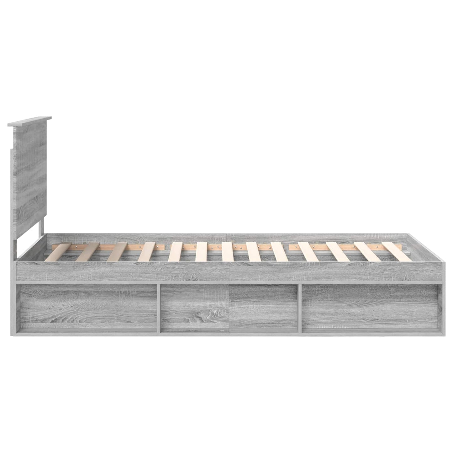 Bedframe Grijs Sonoma 100 x 200 cm Massief grenenhout is nu te koop bij PeponiXL, paradijselijk wonen!