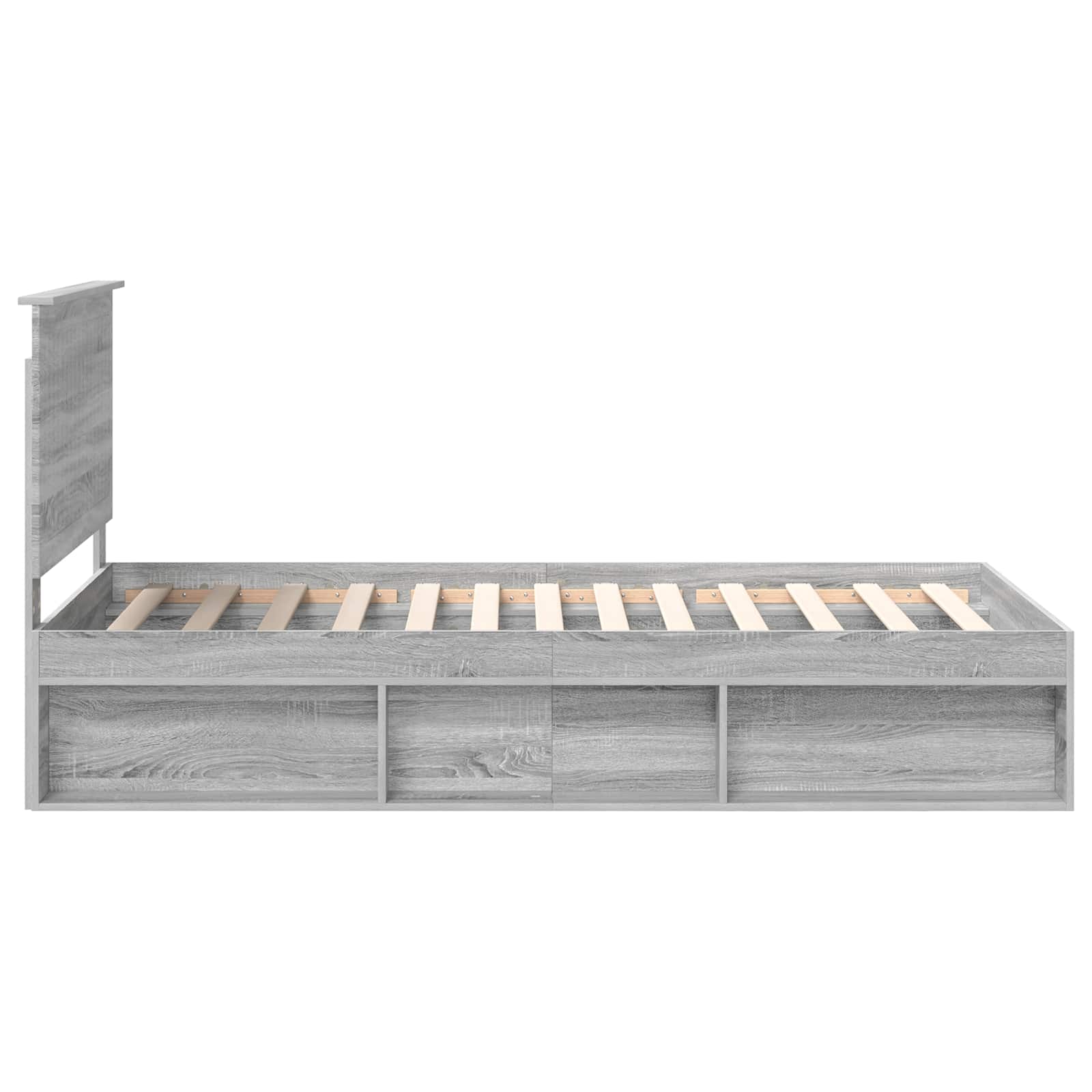 Bedframe Grijs Sonoma 100 x 200 cm Massief grenenhout is nu te koop bij PeponiXL, paradijselijk wonen!