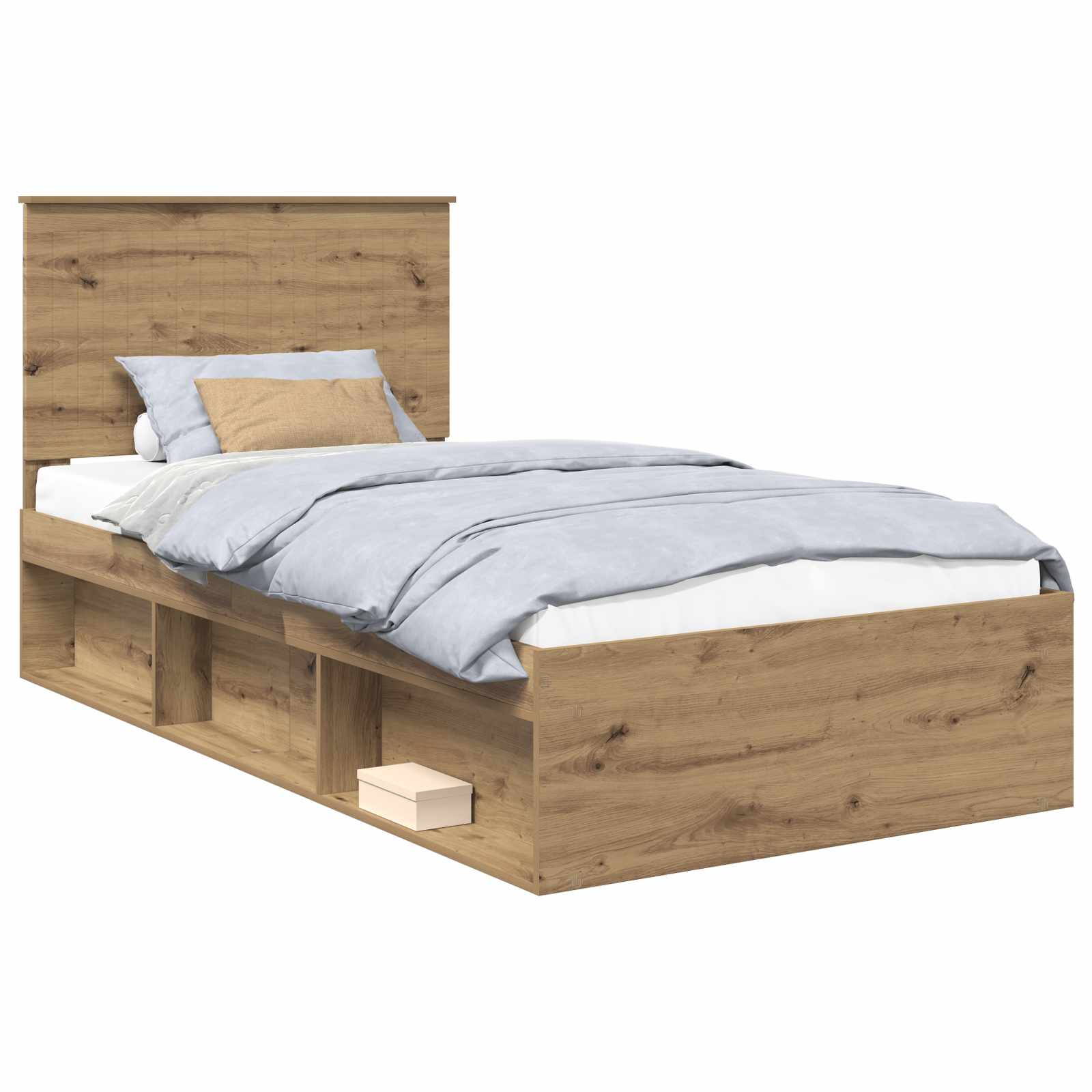 Bedframe Ambachtelijk eiken 100 x 200 cm Massief grenenhout is nu te koop bij PeponiXL, paradijselijk wonen!