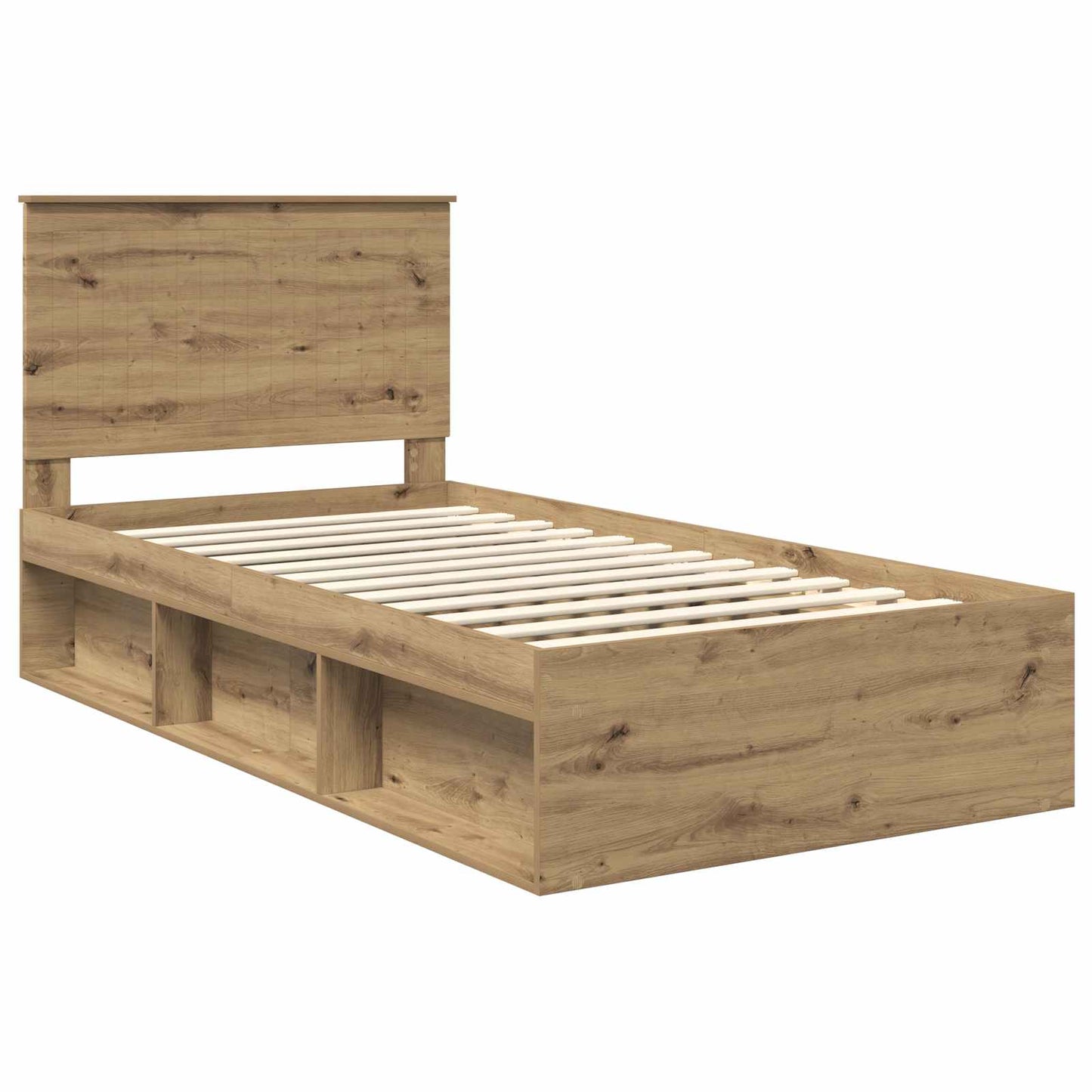 Bedframe Ambachtelijk eiken 100 x 200 cm Massief grenenhout is nu te koop bij PeponiXL, paradijselijk wonen!