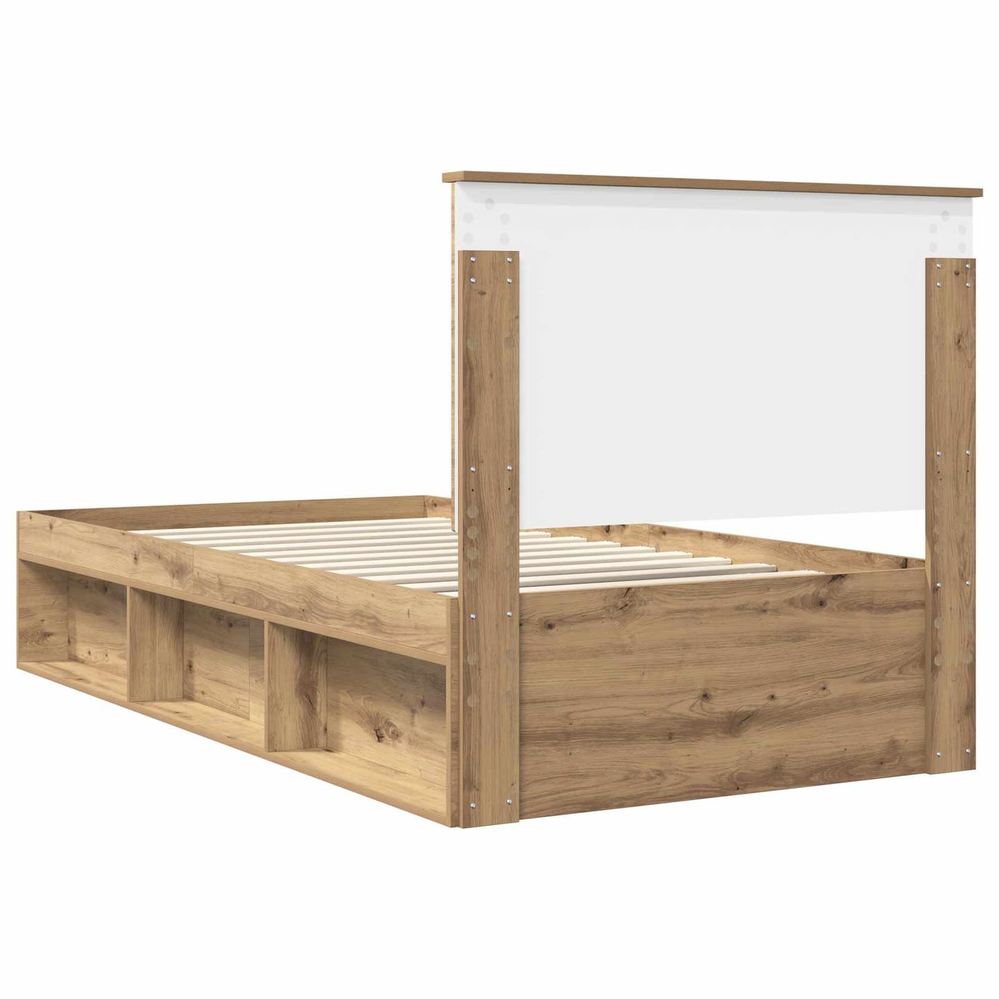 Bedframe Ambachtelijk eiken 100 x 200 cm Massief grenenhout is nu te koop bij PeponiXL, paradijselijk wonen!