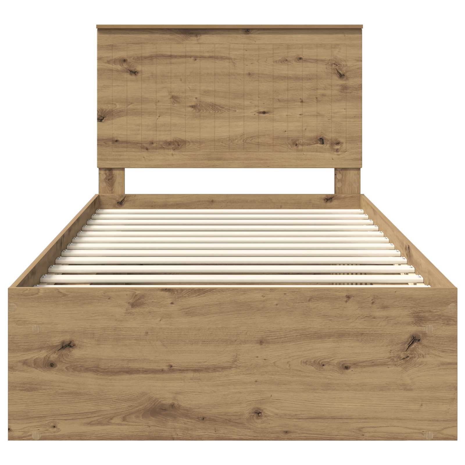 Bedframe Ambachtelijk eiken 100 x 200 cm Massief grenenhout is nu te koop bij PeponiXL, paradijselijk wonen!