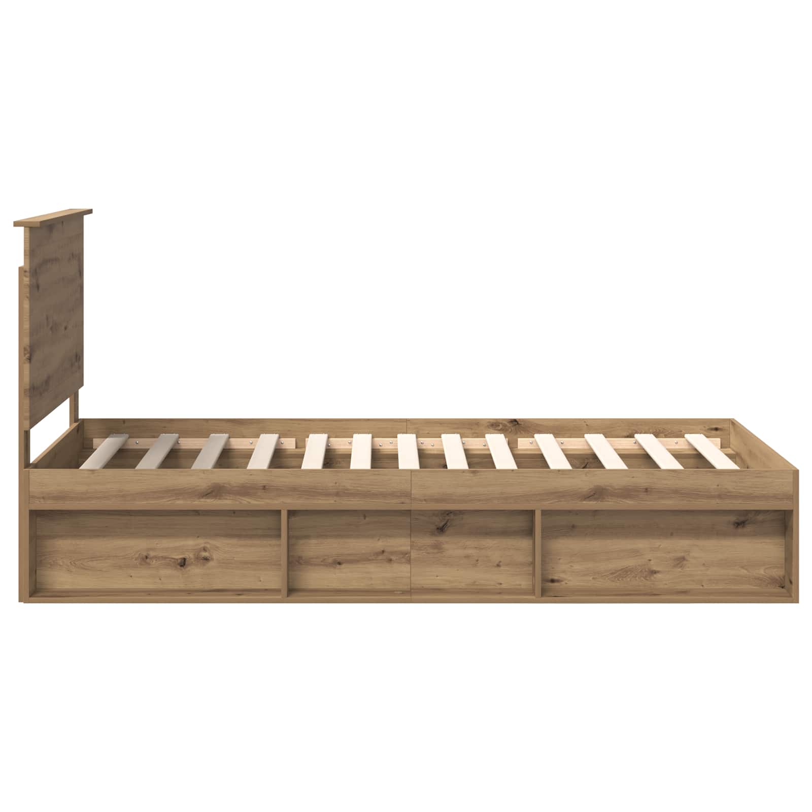 Bedframe Ambachtelijk eiken 100 x 200 cm Massief grenenhout is nu te koop bij PeponiXL, paradijselijk wonen!