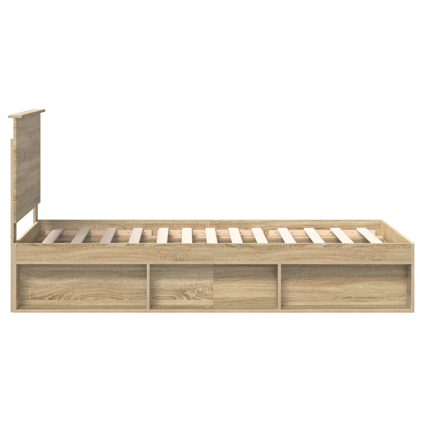 Bedframe Sonoma Eiken 90 x 190 cm Massief grenenhout is nu te koop bij PeponiXL, paradijselijk wonen!