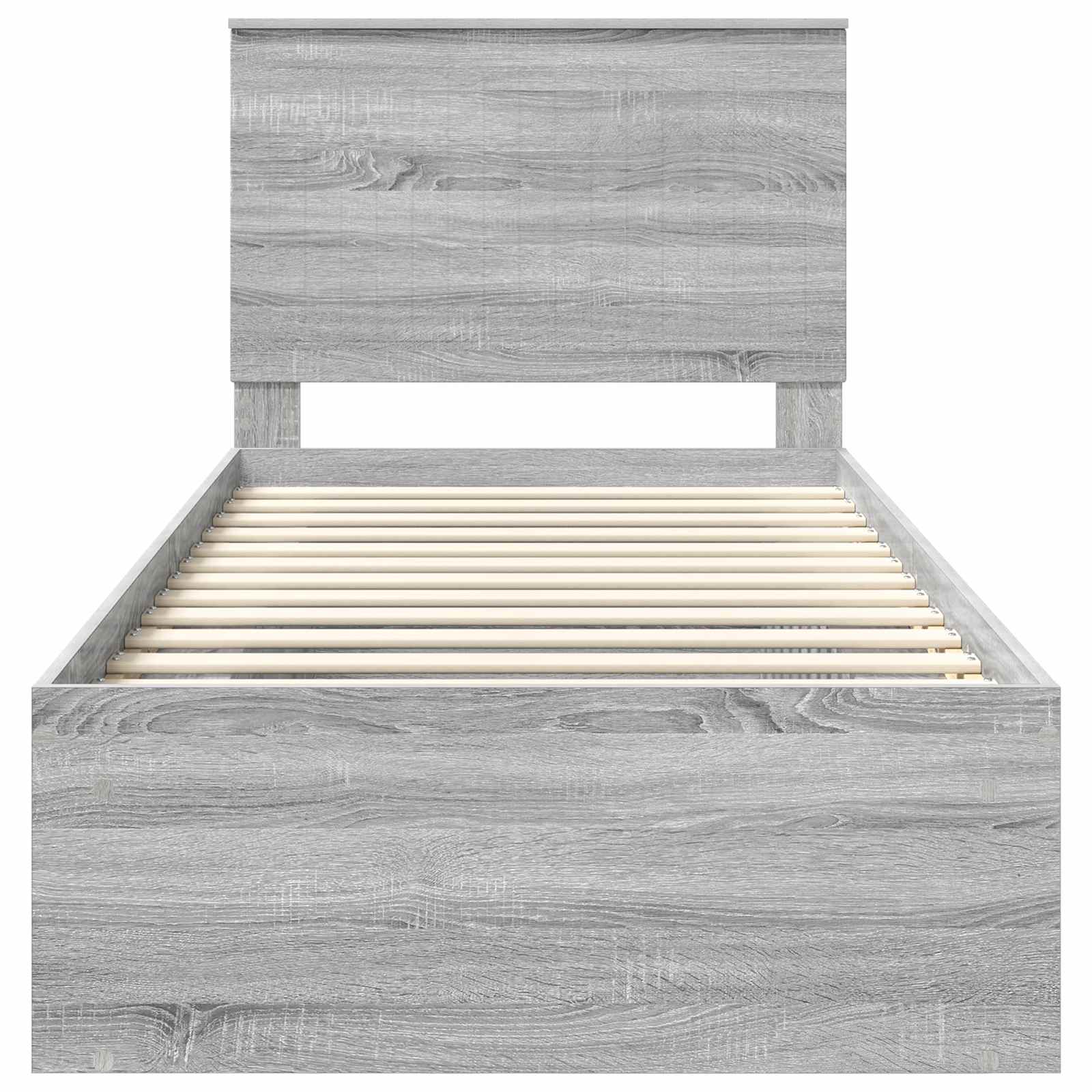 Bedframe Grijs Sonoma 90 x 190 cm Massief grenenhout is nu te koop bij PeponiXL, paradijselijk wonen!