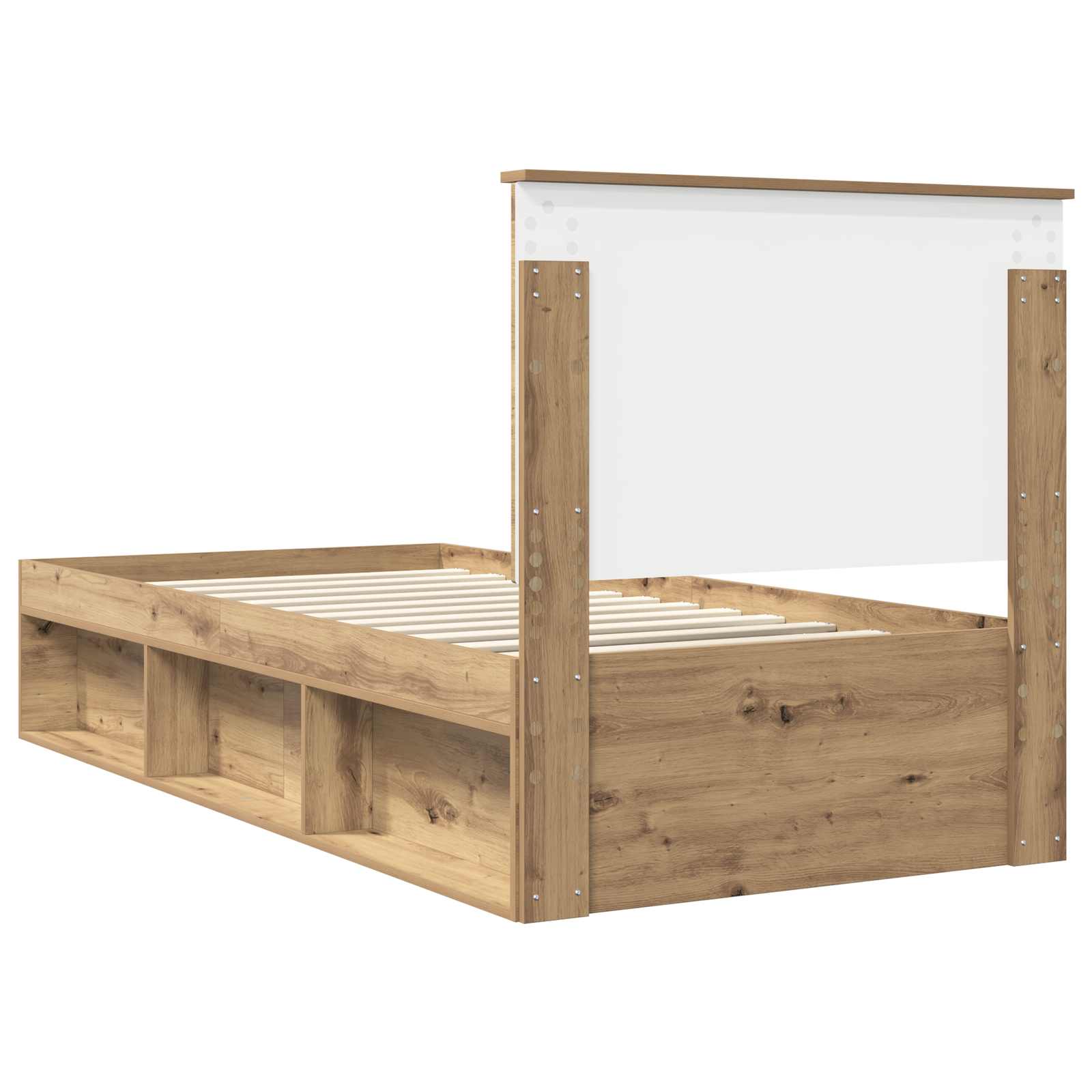 Bedframe Ambachtelijk eiken 90 x 200 cm Massief grenenhout is nu te koop bij PeponiXL, paradijselijk wonen!