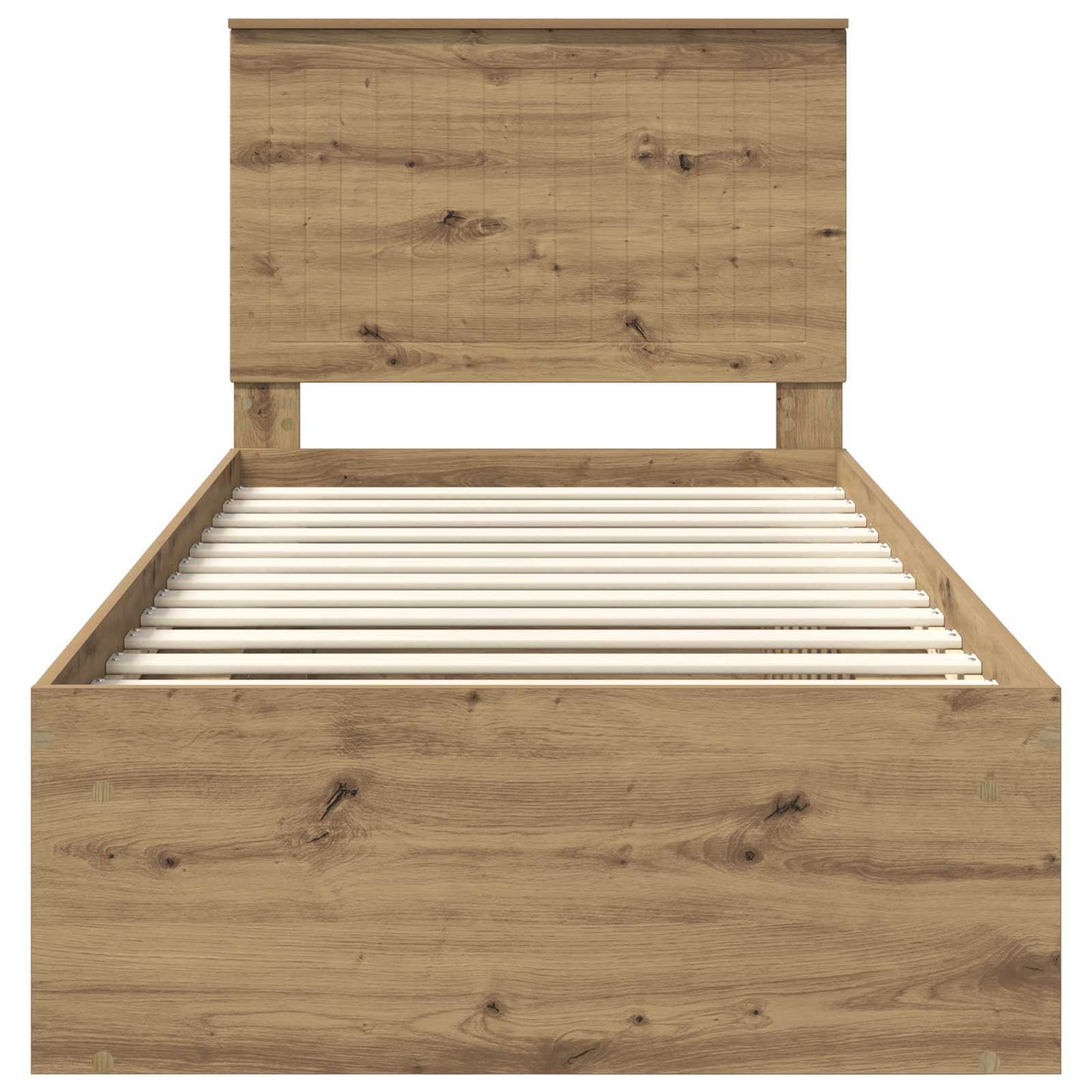 Bedframe Ambachtelijk eiken 90 x 200 cm Massief grenenhout is nu te koop bij PeponiXL, paradijselijk wonen!