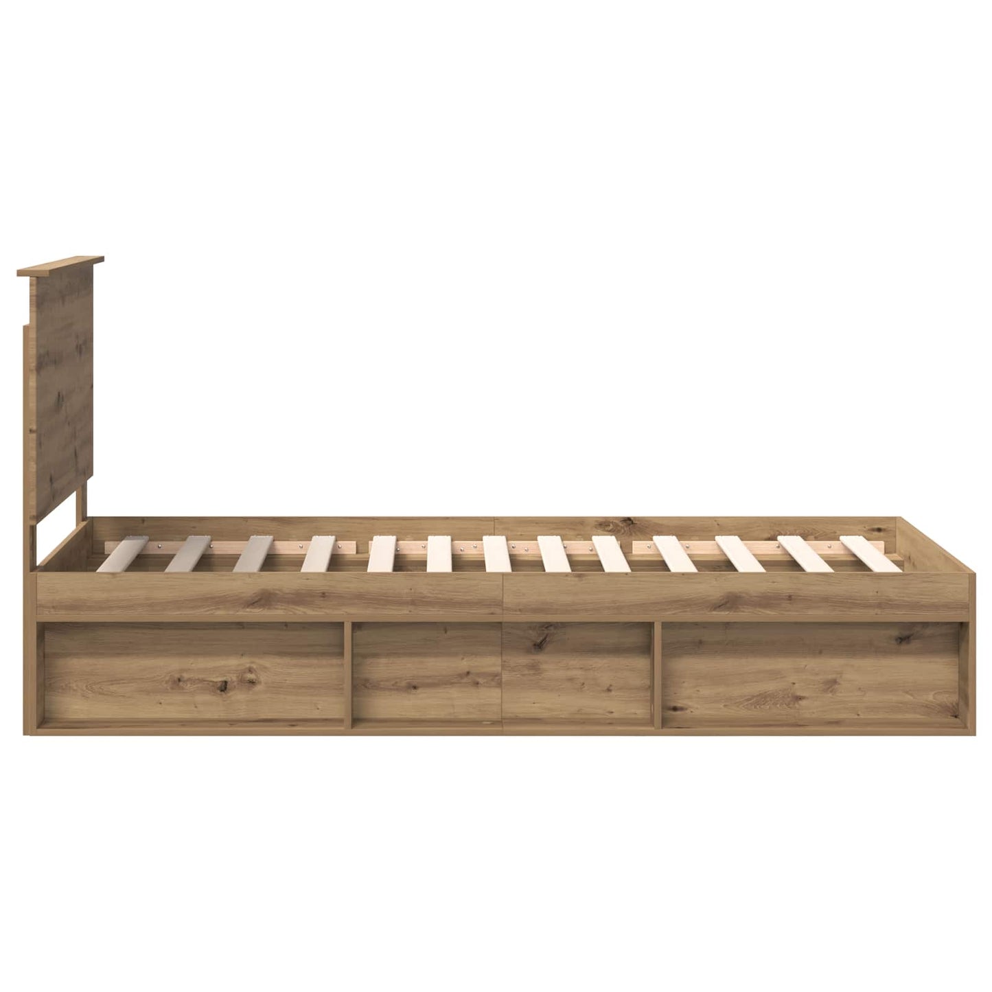 Bedframe Ambachtelijk eiken 90 x 200 cm Massief grenenhout is nu te koop bij PeponiXL, paradijselijk wonen!
