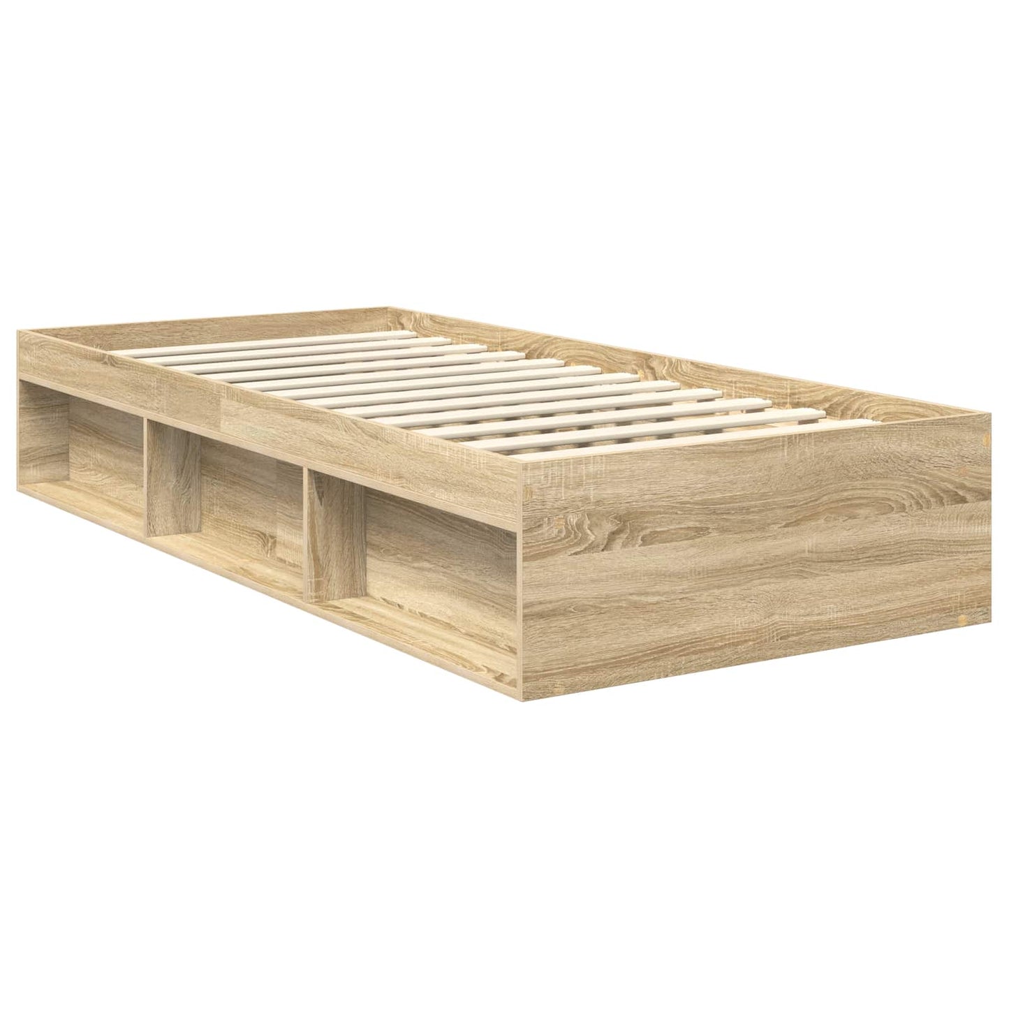 Bedframe met hoofdeinde Sonoma 90 x 190 cm Massief grenenhout is nu te koop bij PeponiXL, paradijselijk wonen!