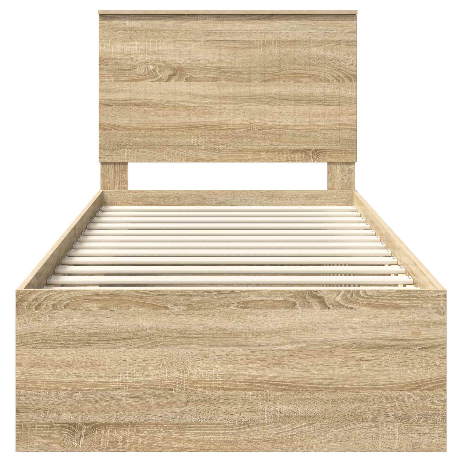 Bedframe met hoofdeinde Sonoma 90 x 190 cm Massief grenenhout is nu te koop bij PeponiXL, paradijselijk wonen!