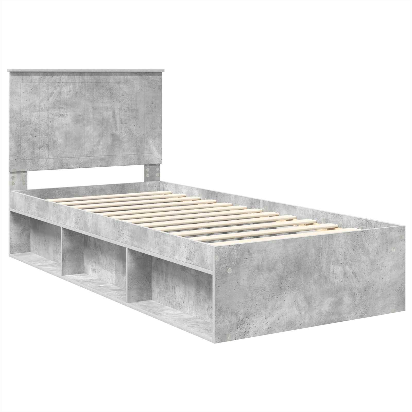 Bedframe Concerte Grijs 90 x 190 cm Massief grenenhout is nu te koop bij PeponiXL, paradijselijk wonen!