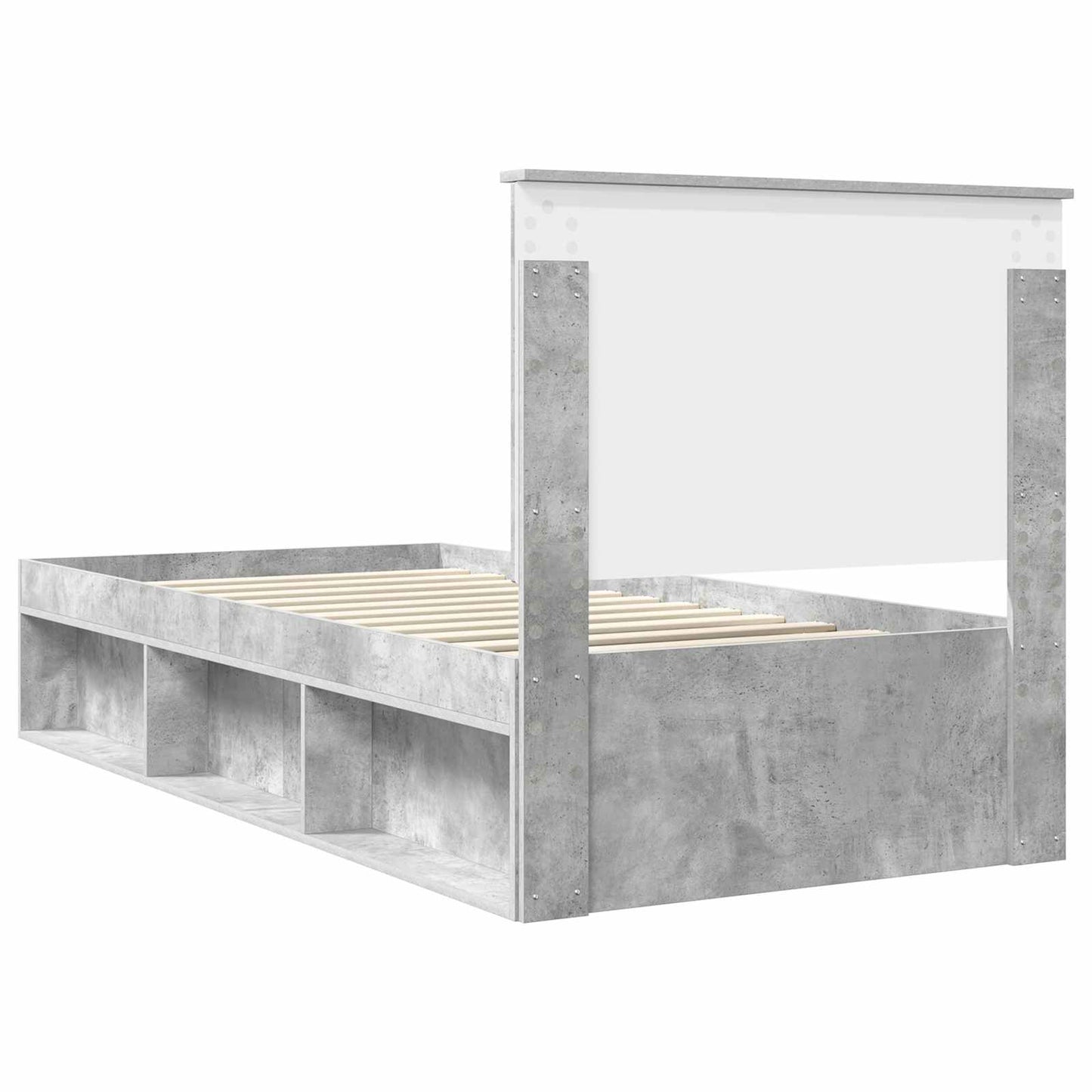 Bedframe Concerte Grijs 90 x 190 cm Massief grenenhout is nu te koop bij PeponiXL, paradijselijk wonen!