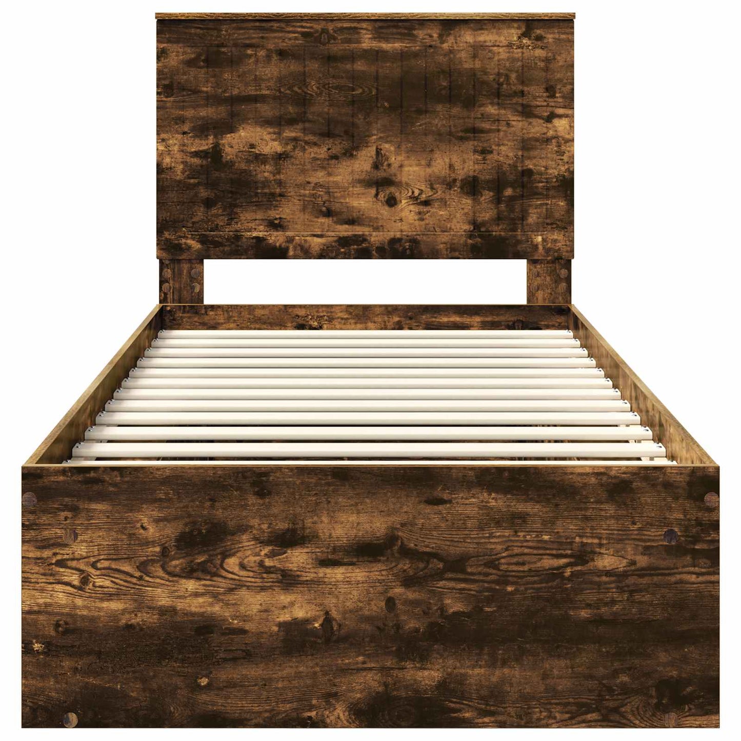 Bedframe Gerookt eiken 90 x 190 cm Massief grenenhout is nu te koop bij PeponiXL, paradijselijk wonen!