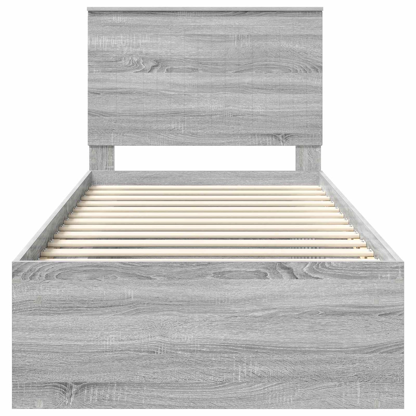 Bedframe Grijs Sonoma 90 x 190 cm Massief grenenhout is nu te koop bij PeponiXL, paradijselijk wonen!