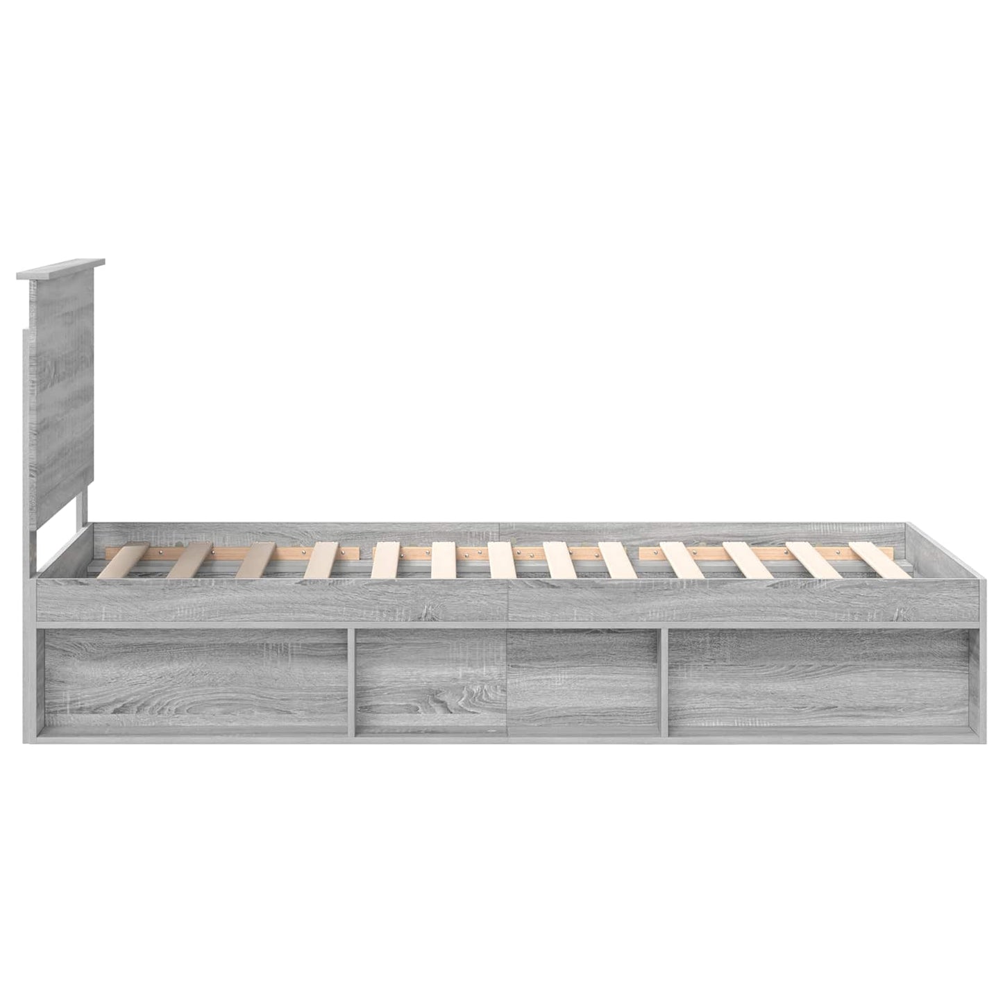 Bedframe Grijs Sonoma 90 x 190 cm Massief grenenhout is nu te koop bij PeponiXL, paradijselijk wonen!
