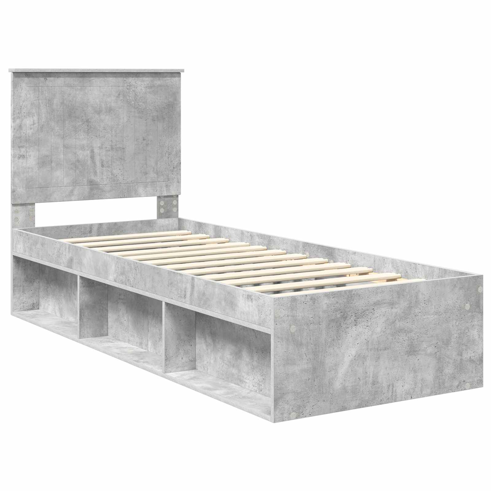 Bedframe Concerte Grijs 75 x 190 cm Massief grenenhout is nu te koop bij PeponiXL, paradijselijk wonen!