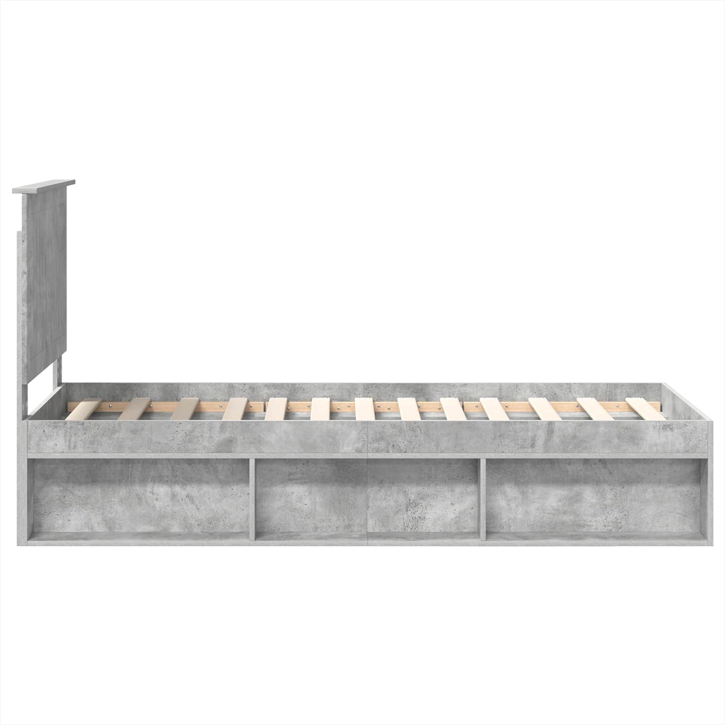 Bedframe Concerte Grijs 75 x 190 cm Massief grenenhout is nu te koop bij PeponiXL, paradijselijk wonen!