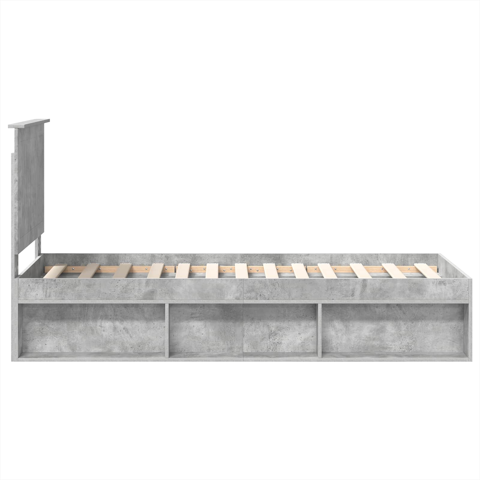Bedframe Concerte Grijs 75 x 190 cm Massief grenenhout is nu te koop bij PeponiXL, paradijselijk wonen!