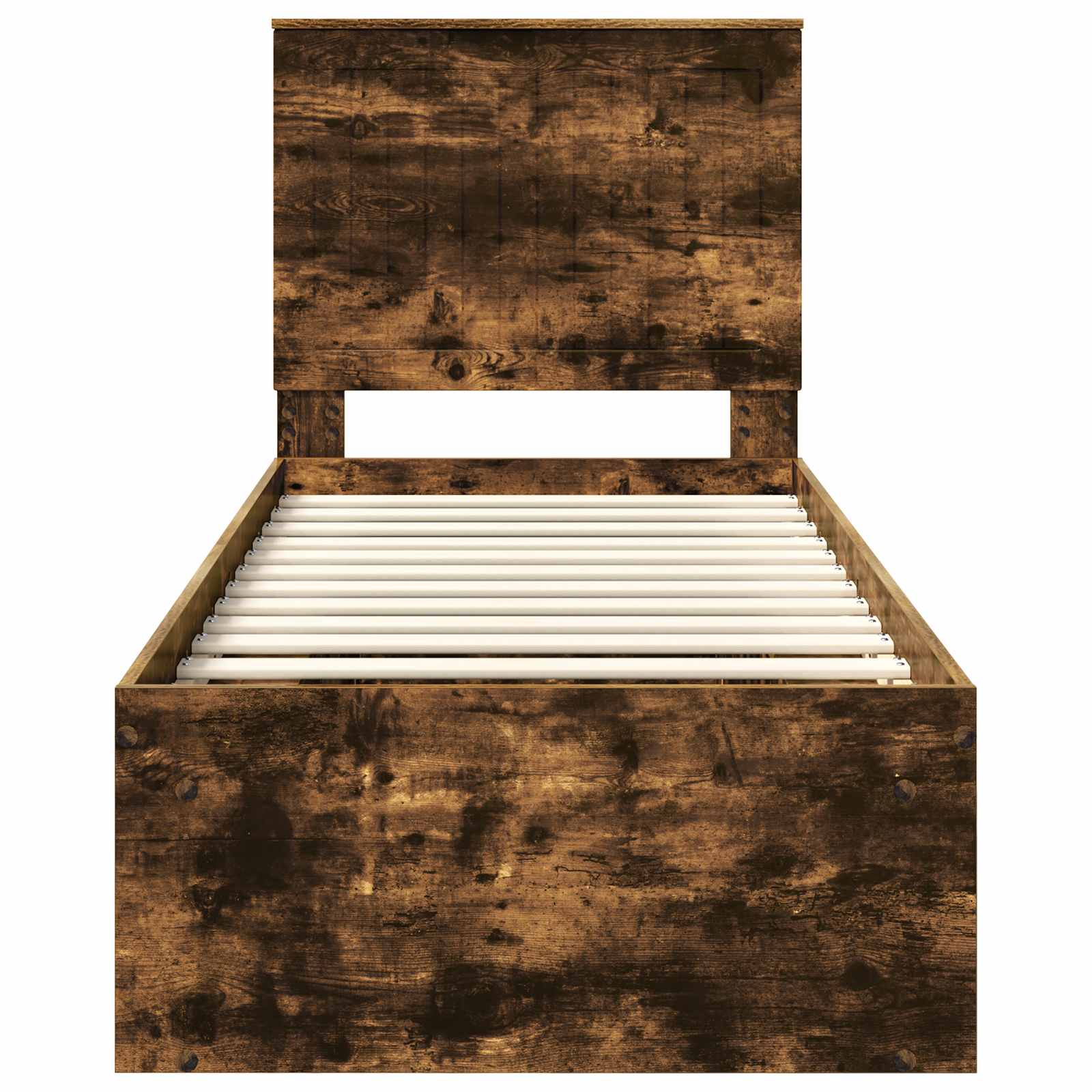 Bedframe Gerookt eiken 75 x 190 cm Massief grenenhout is nu te koop bij PeponiXL, paradijselijk wonen!