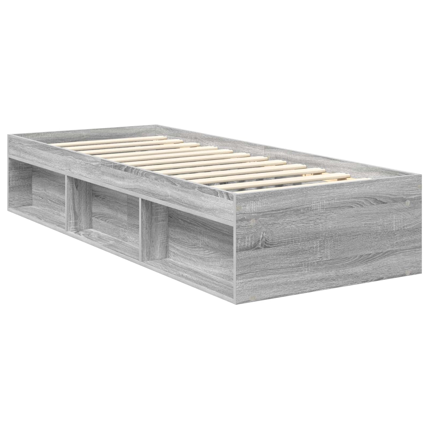 Bedframe Grijs Sonoma 75 x 190 cm Massief grenenhout is nu te koop bij PeponiXL, paradijselijk wonen!