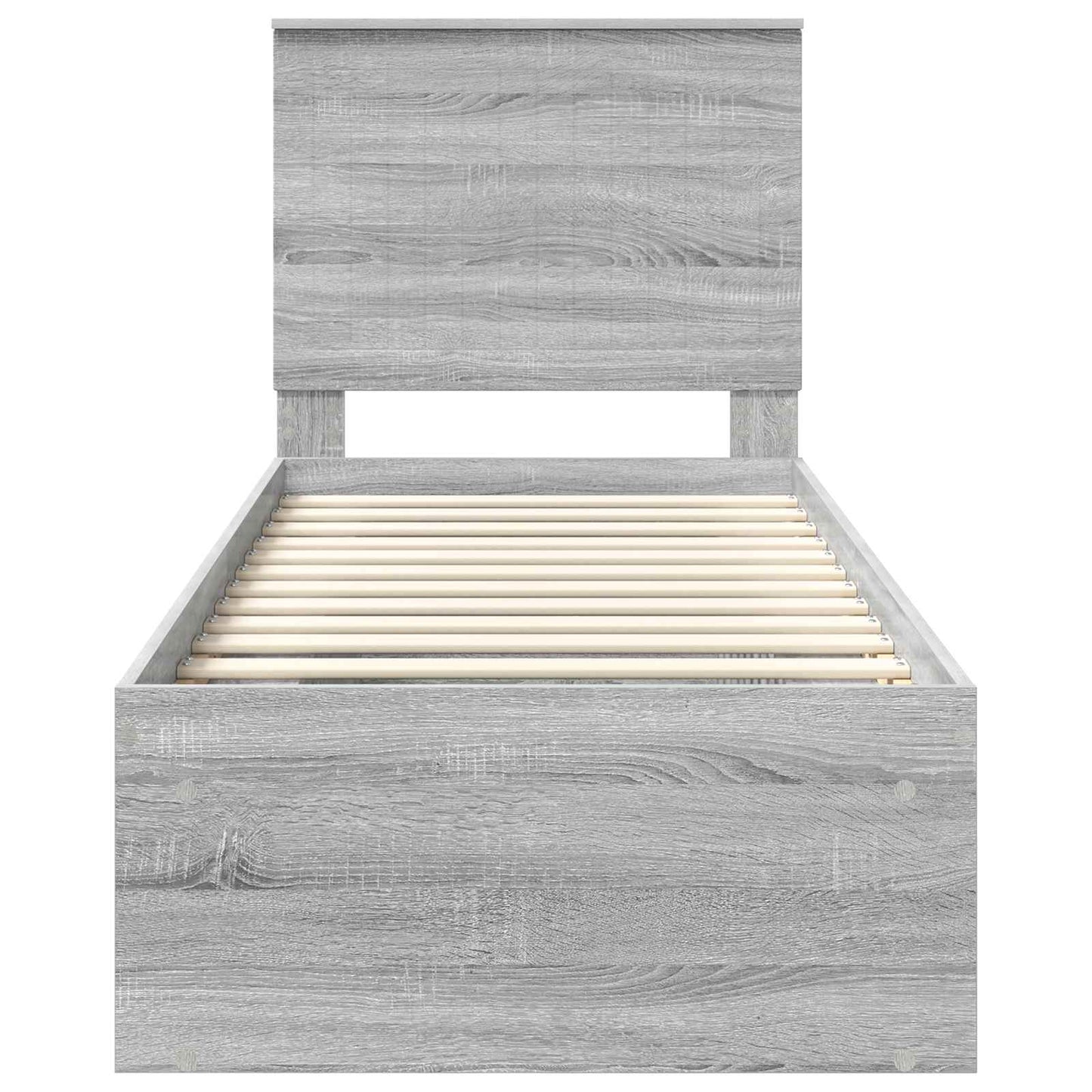 Bedframe Grijs Sonoma 75 x 190 cm Massief grenenhout is nu te koop bij PeponiXL, paradijselijk wonen!
